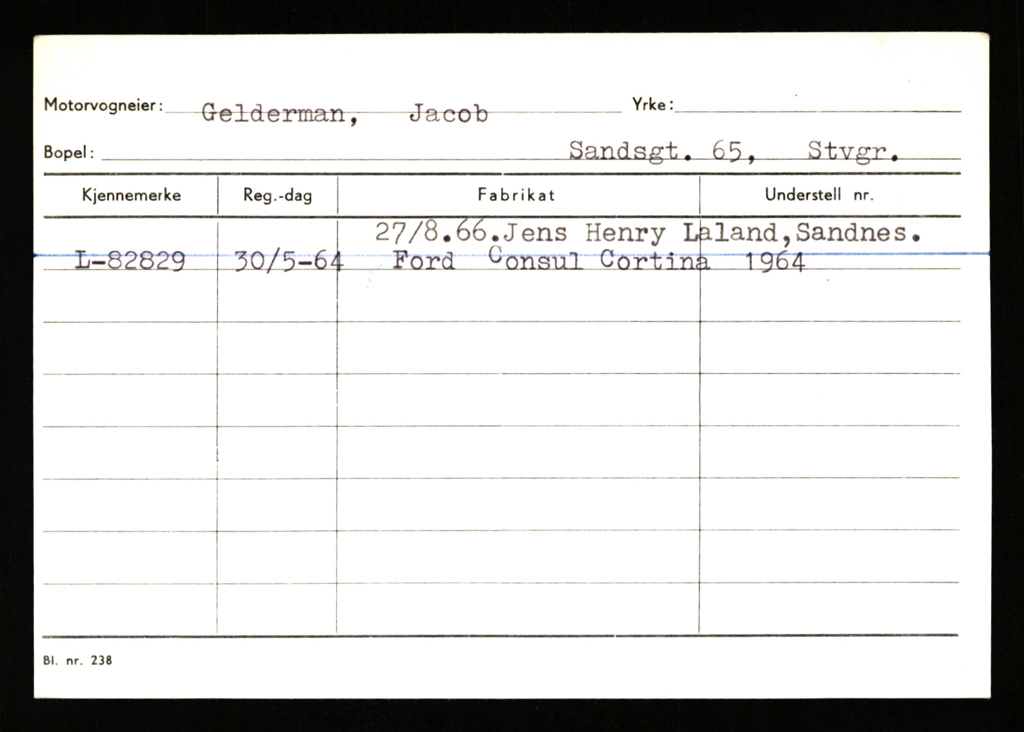 Stavanger trafikkstasjon, SAST/A-101942/0/H/L0010: Fuglestad - Gjestland, 1930-1971, p. 1643