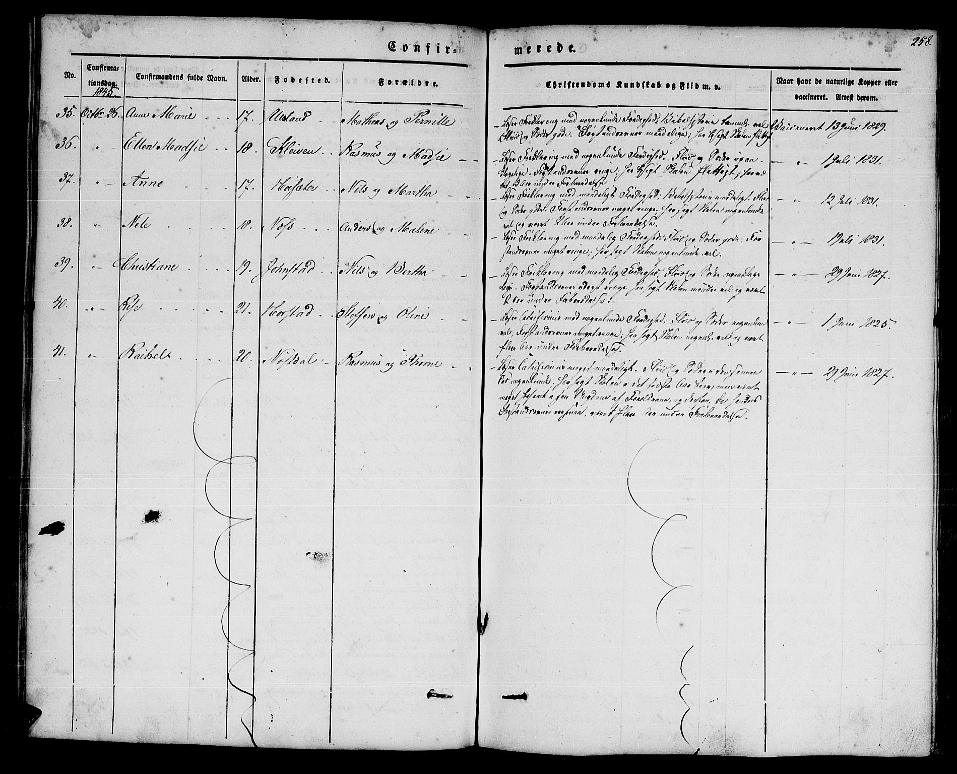 Førde sokneprestembete, SAB/A-79901/H/Haa/Haaa/L0007: Parish register (official) no. A 7, 1843-1860, p. 258