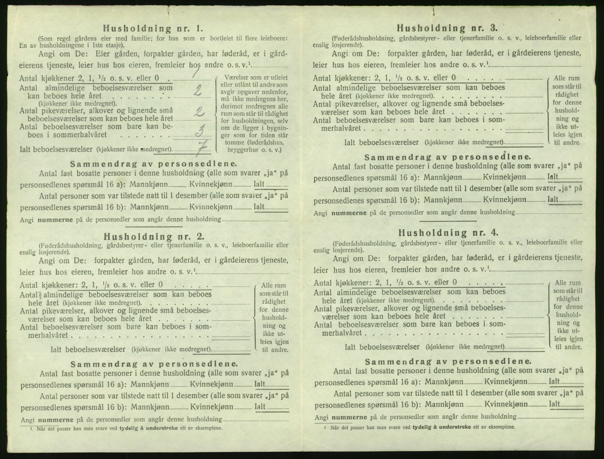 SAT, 1920 census for Veøy, 1920, p. 752