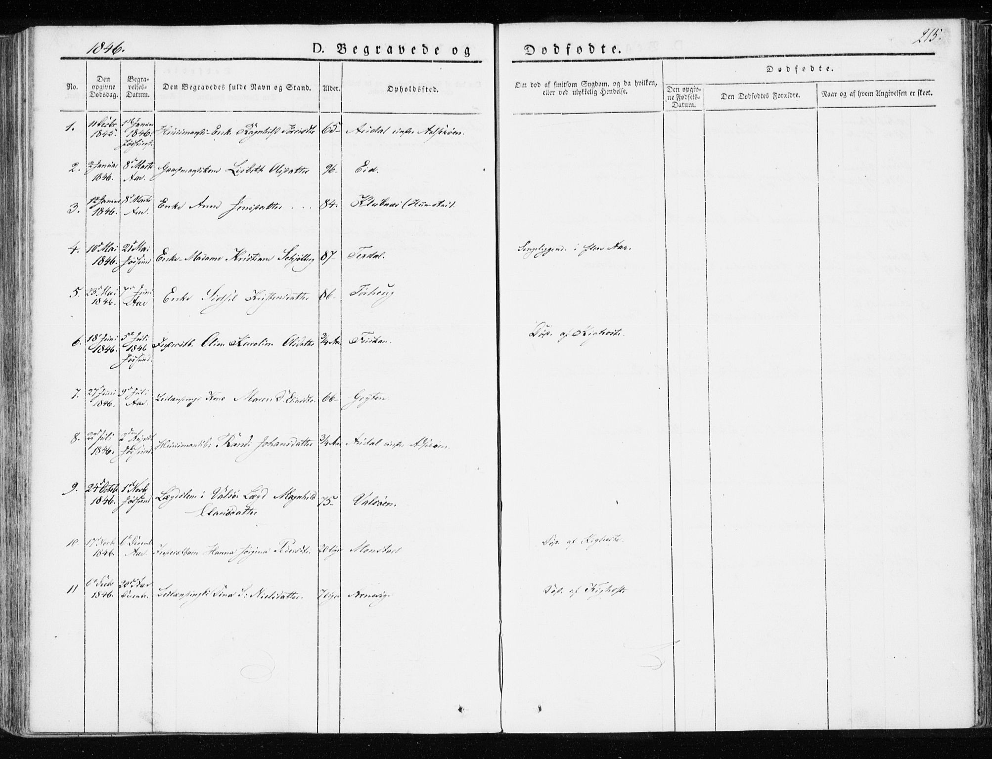 Ministerialprotokoller, klokkerbøker og fødselsregistre - Sør-Trøndelag, AV/SAT-A-1456/655/L0676: Parish register (official) no. 655A05, 1830-1847, p. 215