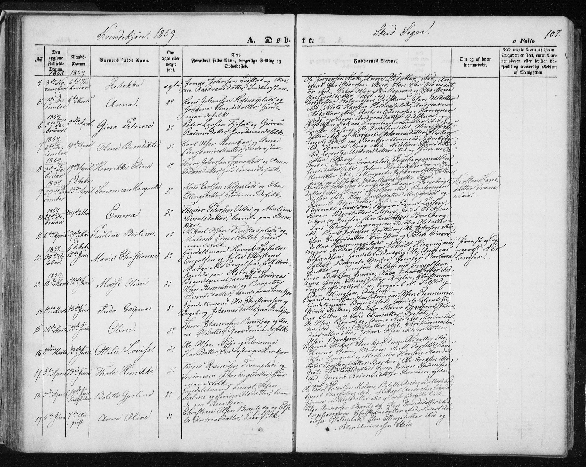 Ministerialprotokoller, klokkerbøker og fødselsregistre - Nord-Trøndelag, SAT/A-1458/735/L0342: Parish register (official) no. 735A07 /2, 1849-1862, p. 107