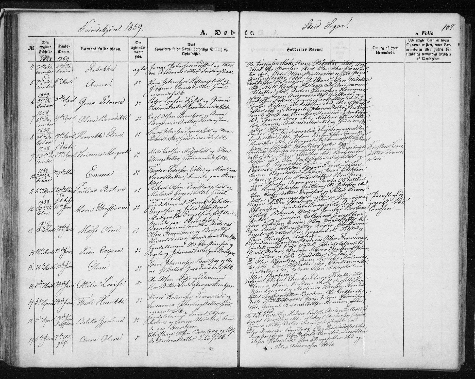 Ministerialprotokoller, klokkerbøker og fødselsregistre - Nord-Trøndelag, AV/SAT-A-1458/735/L0342: Parish register (official) no. 735A07 /2, 1849-1862, p. 107