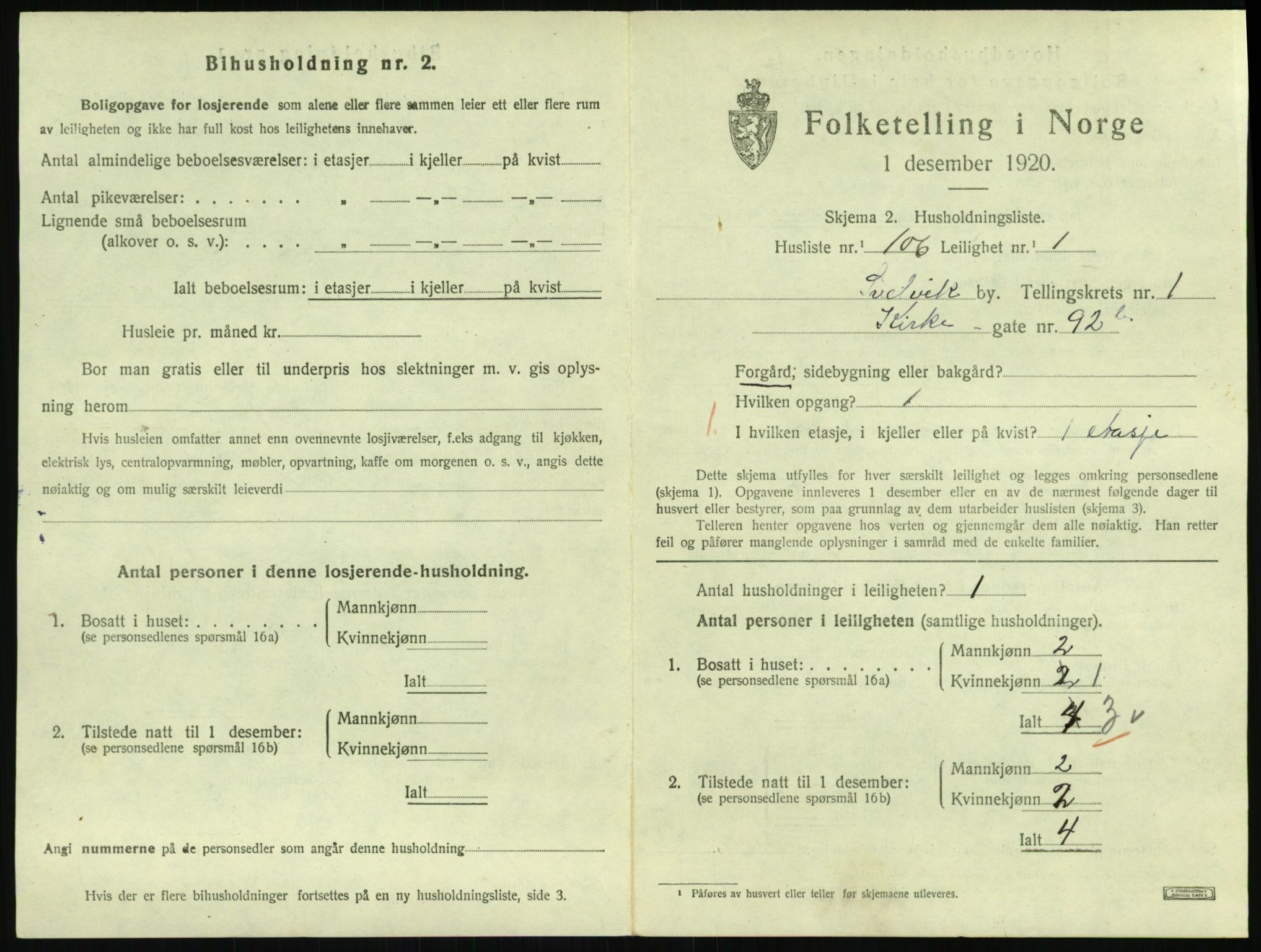 SAKO, 1920 census for Svelvik, 1920, p. 815