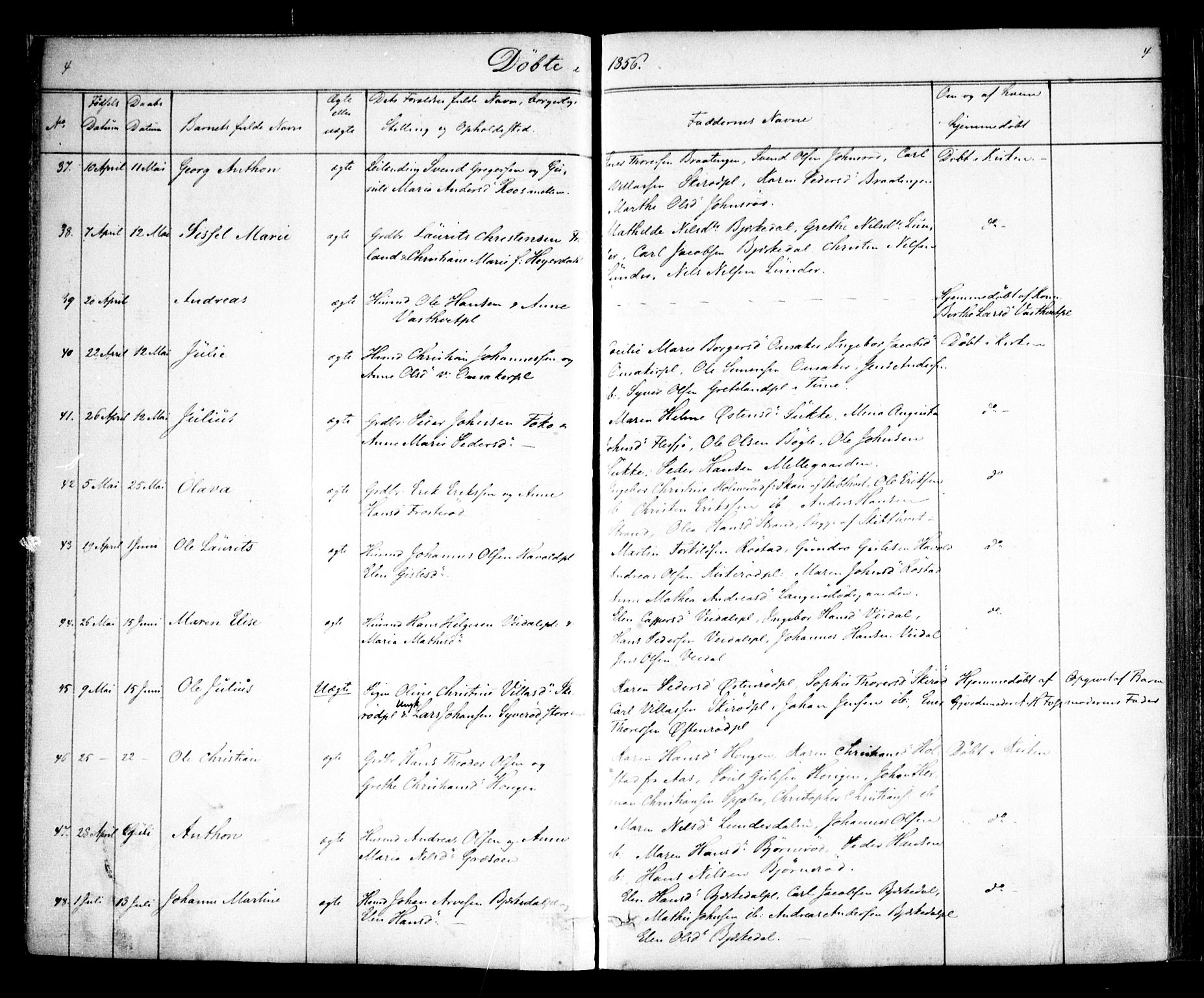 Våler prestekontor Kirkebøker, AV/SAO-A-11083/F/Fa/L0007: Parish register (official) no. I 7, 1856-1861, p. 4