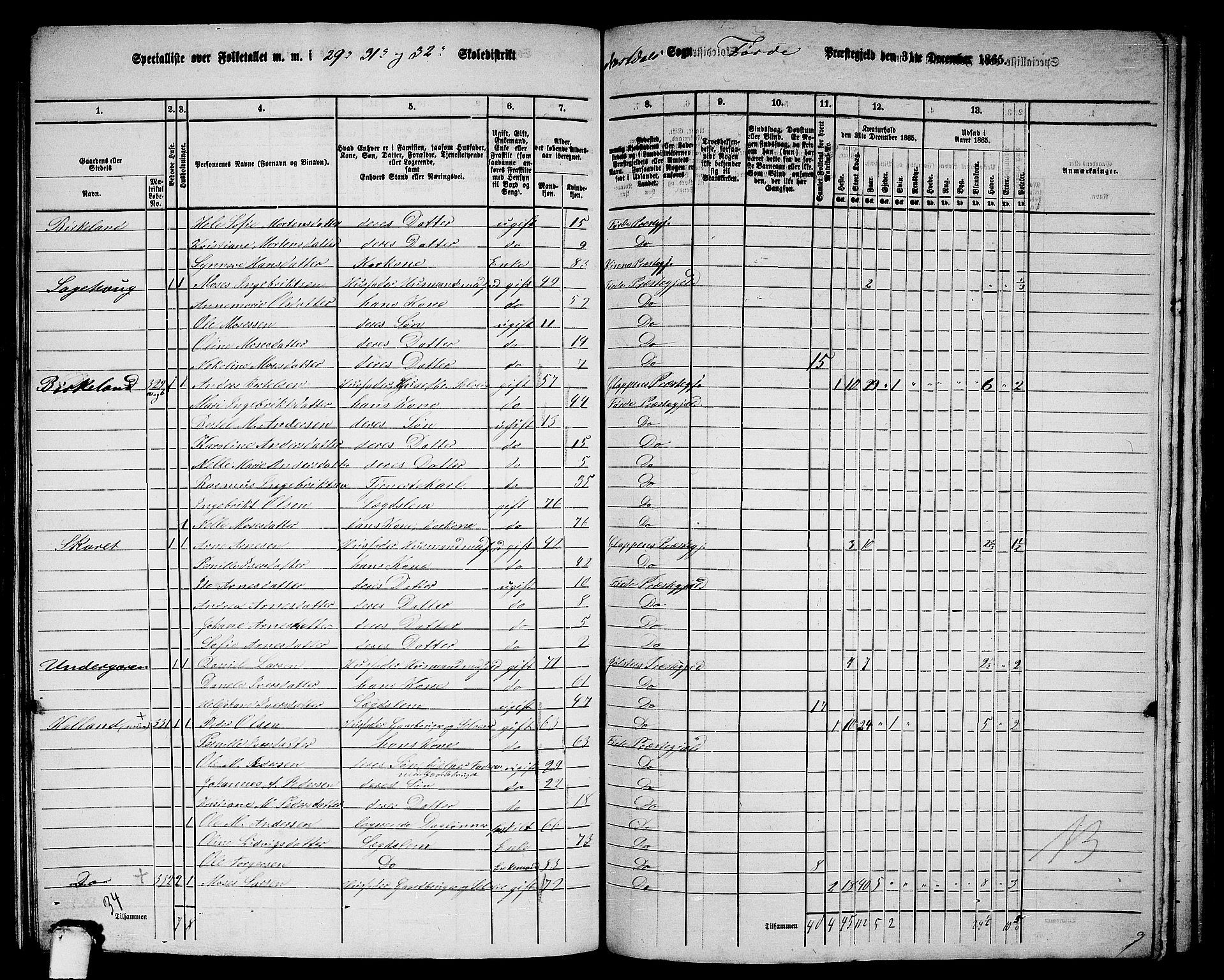 RA, 1865 census for Førde, 1865, p. 234