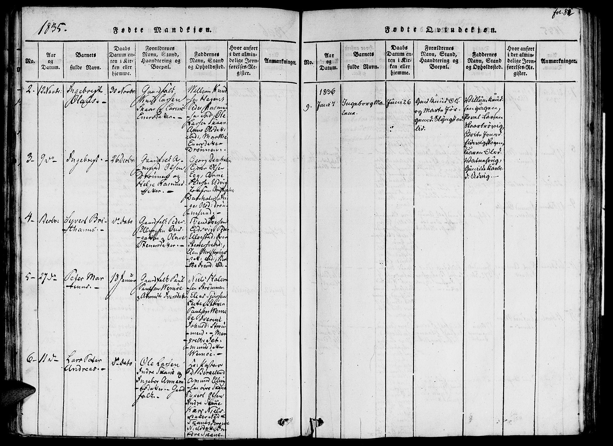 Ministerialprotokoller, klokkerbøker og fødselsregistre - Møre og Romsdal, AV/SAT-A-1454/524/L0351: Parish register (official) no. 524A03, 1816-1838, p. 81