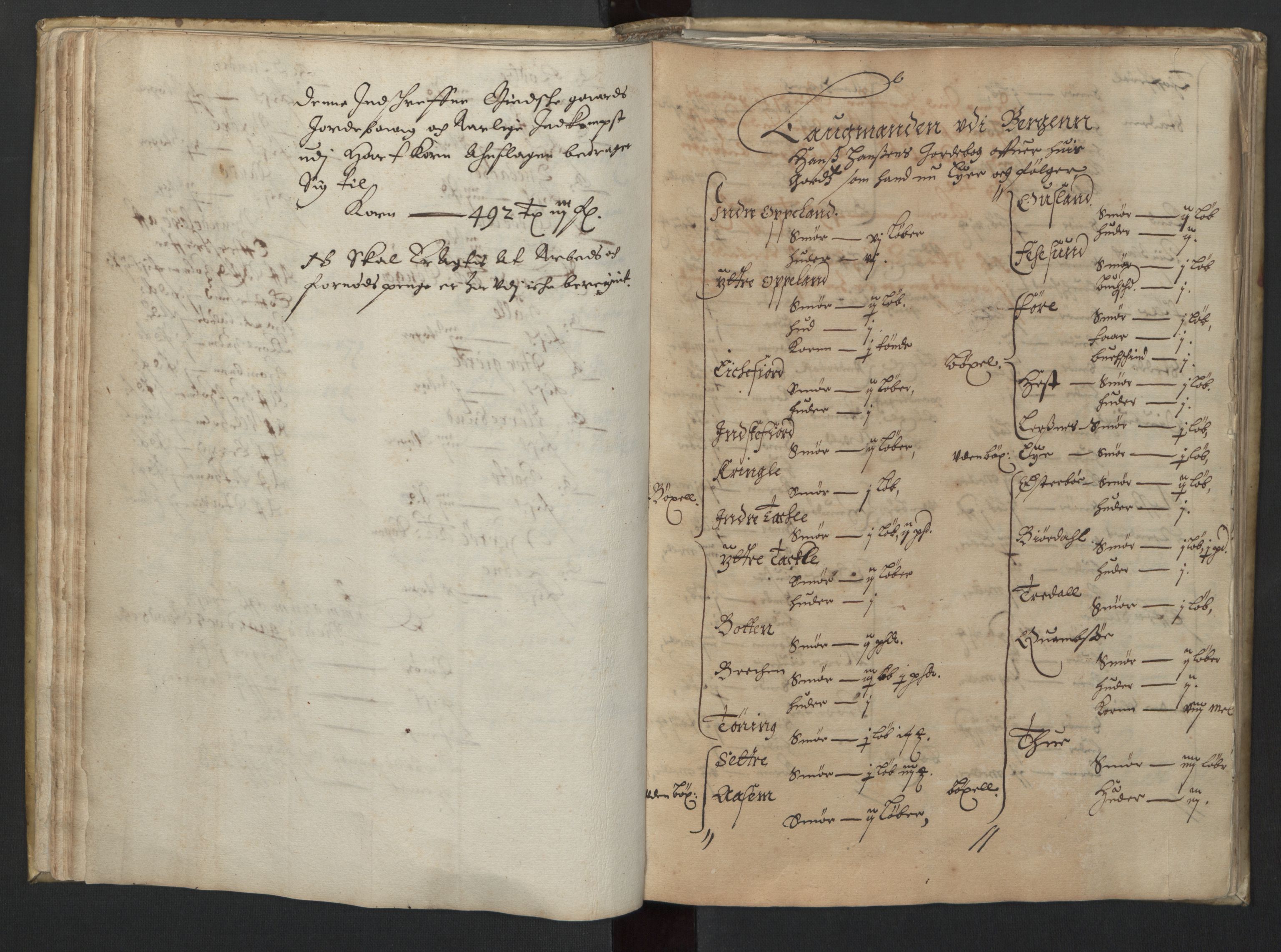 Rentekammeret inntil 1814, Realistisk ordnet avdeling, AV/RA-EA-4070/L/L0026/0005: Bergen lagdømme: / Jordebok over geistlighetens, borgernes og bøndenes odels- og pantegods., 1661