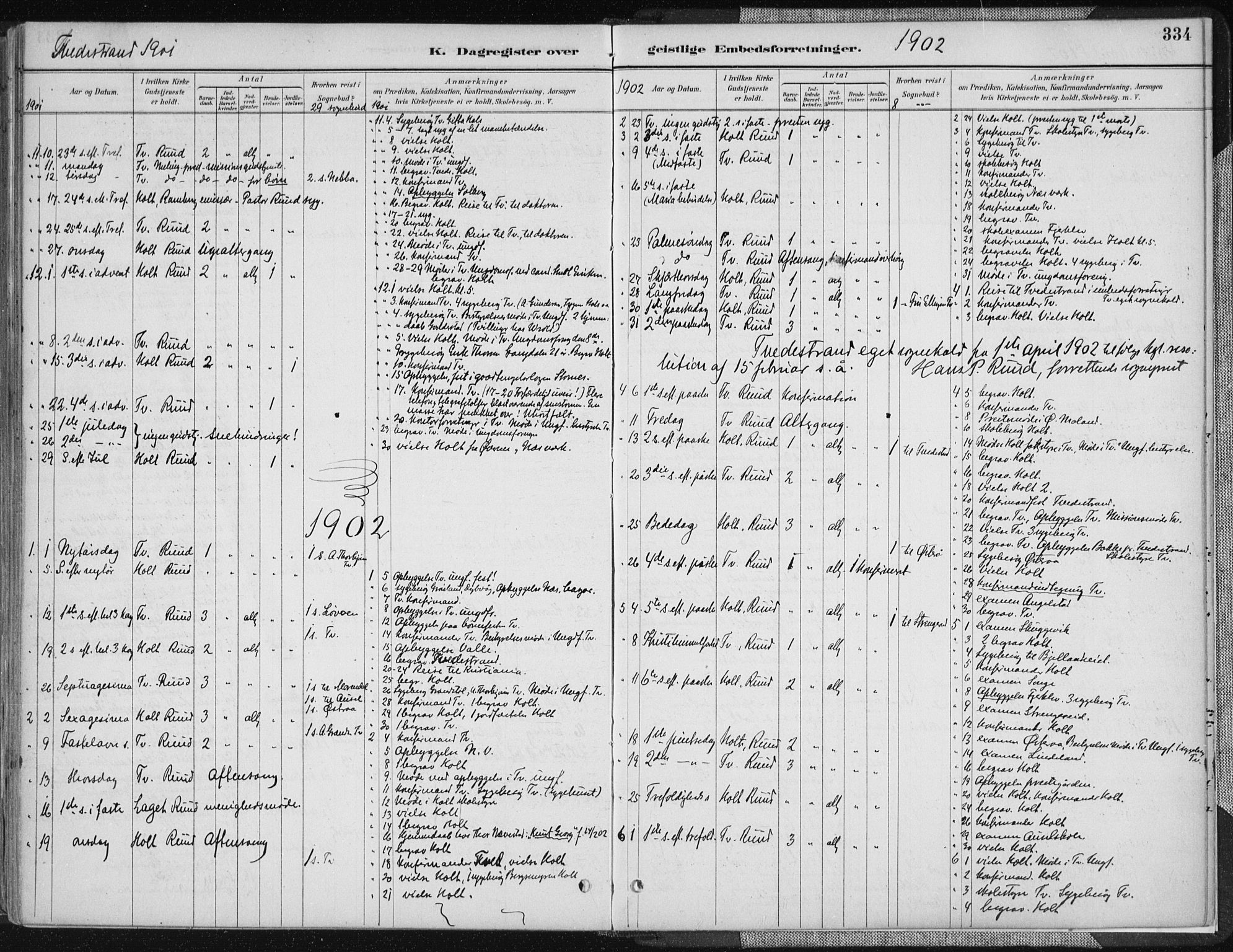 Tvedestrand sokneprestkontor, SAK/1111-0042/F/Fa/L0001: Parish register (official) no. A 1, 1885-1916, p. 334