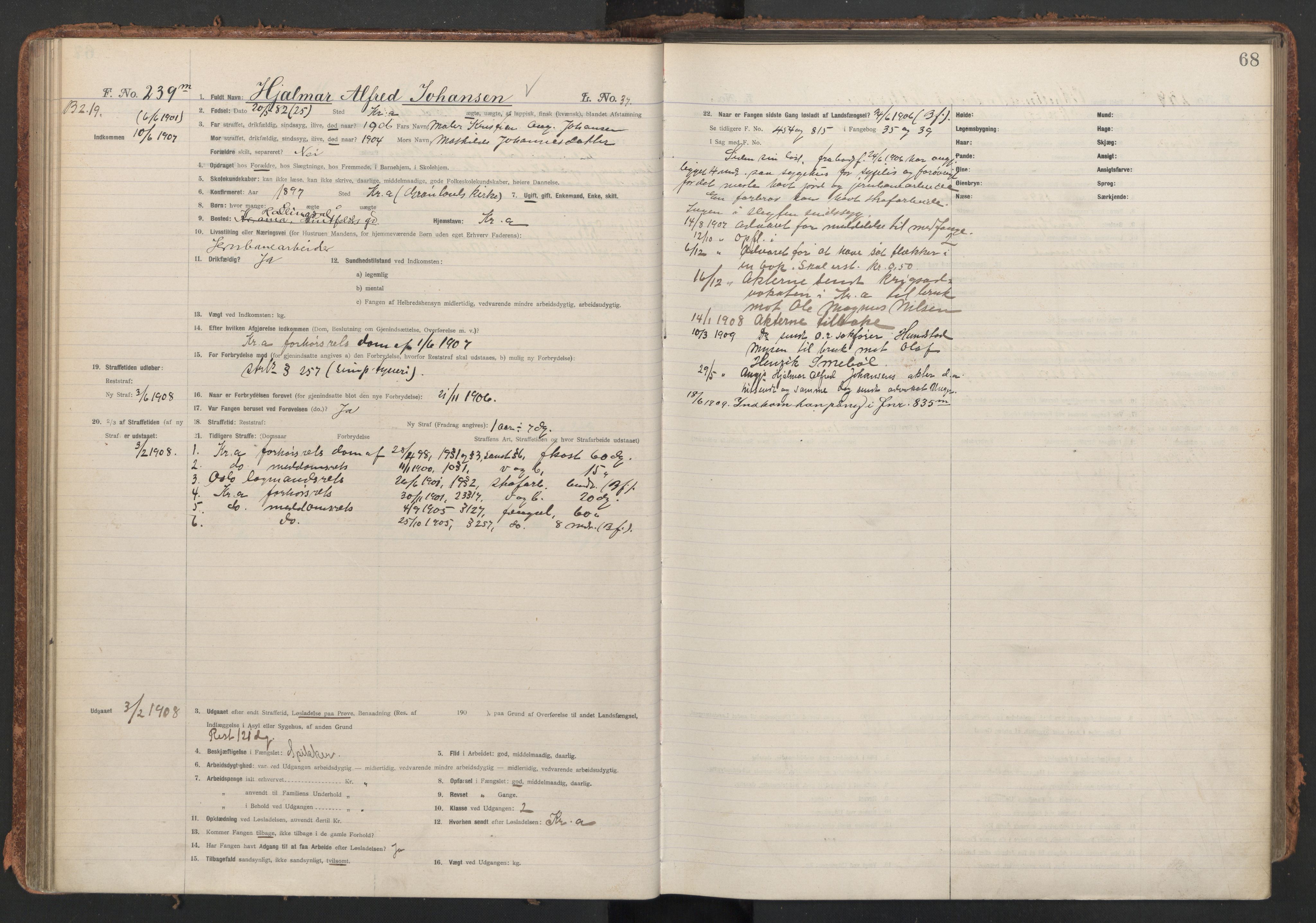 Botsfengslet, AV/RA-S-1539/D/Db/Dbb/L0041: 172m - 530m, 1907-1908, p. 68