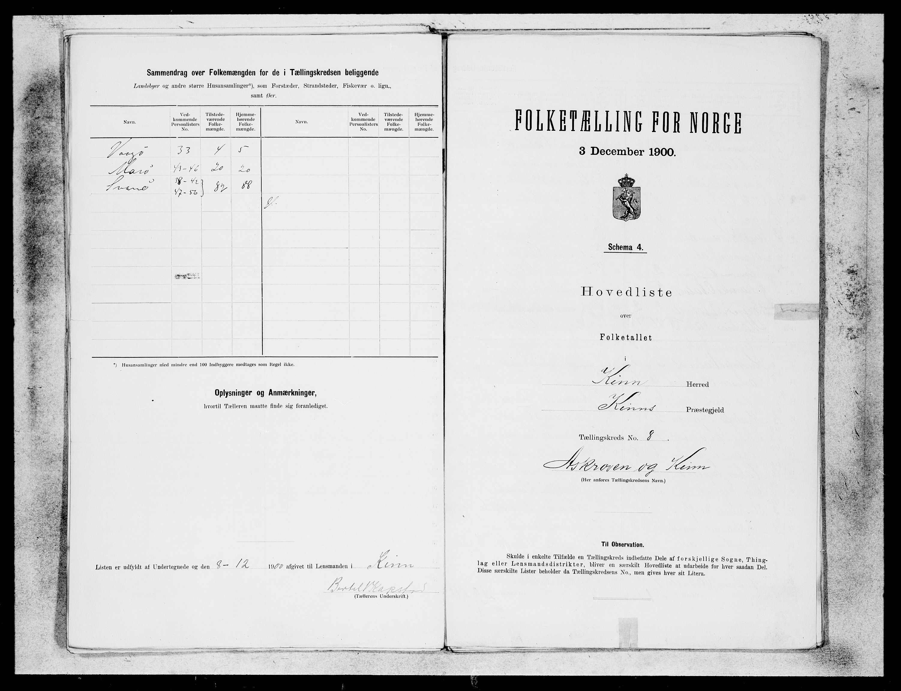 SAB, 1900 census for Kinn, 1900, p. 19