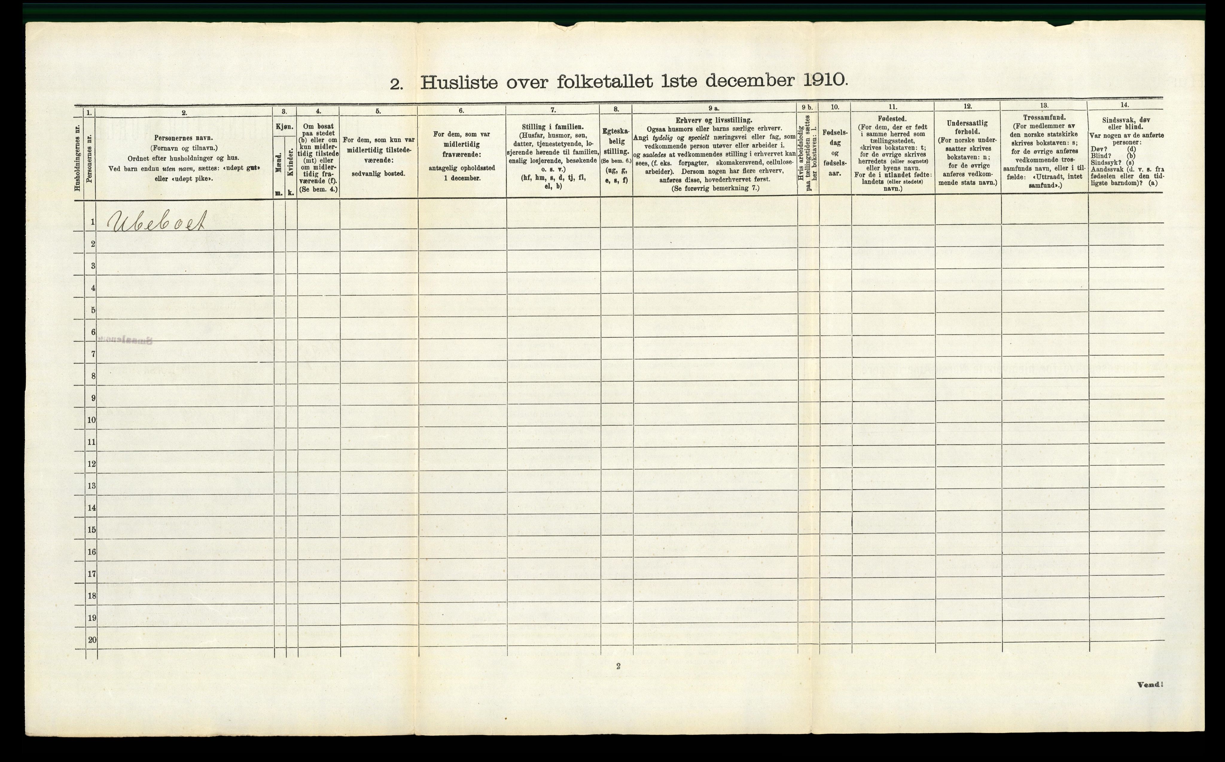 RA, 1910 census for Berg, 1910, p. 352