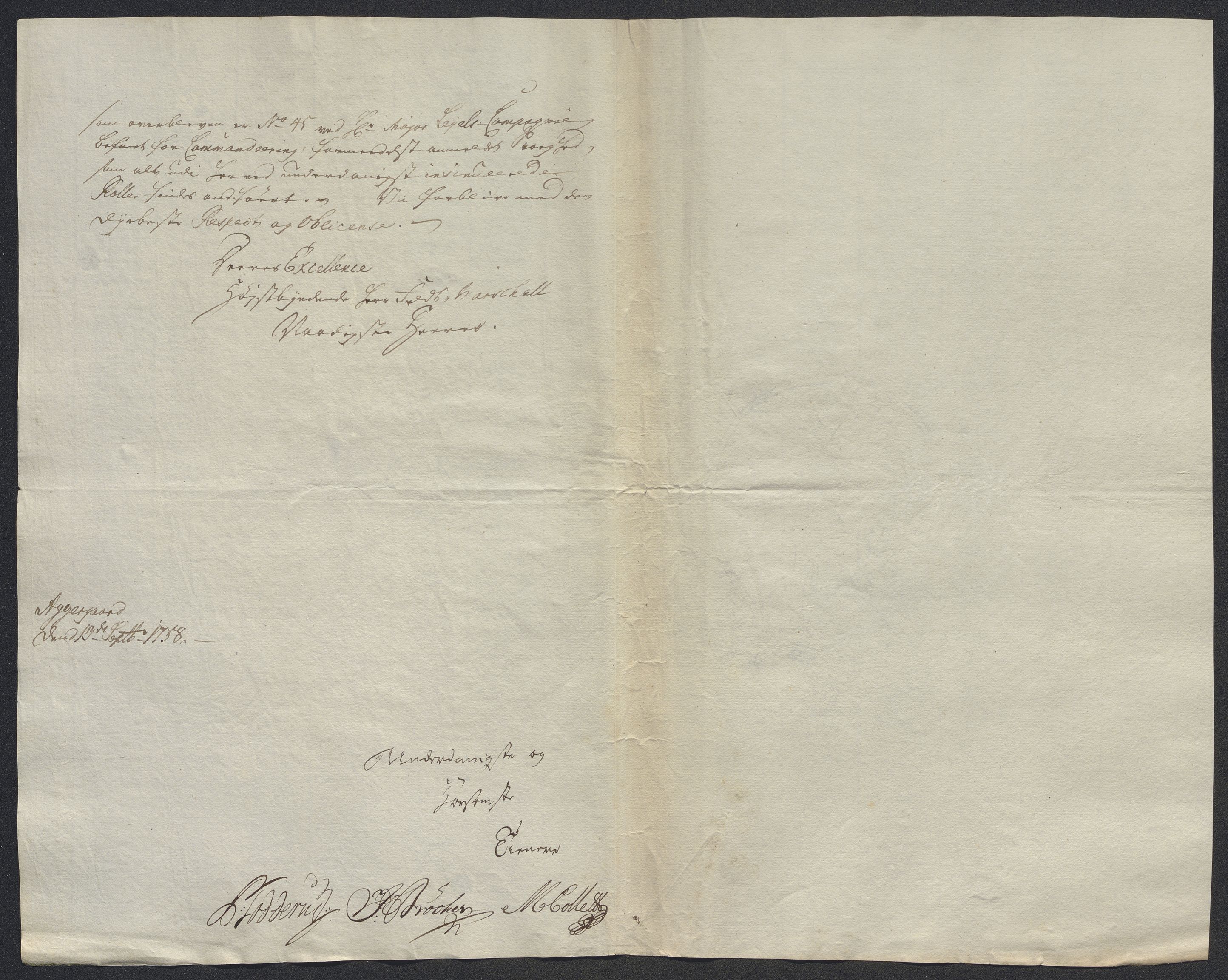 Kommanderende general (KG I) med Det norske krigsdirektorium, AV/RA-EA-5419/E/Ec/L0021: Ruller over nedkommanderte mannskap, 1758-1762, p. 205