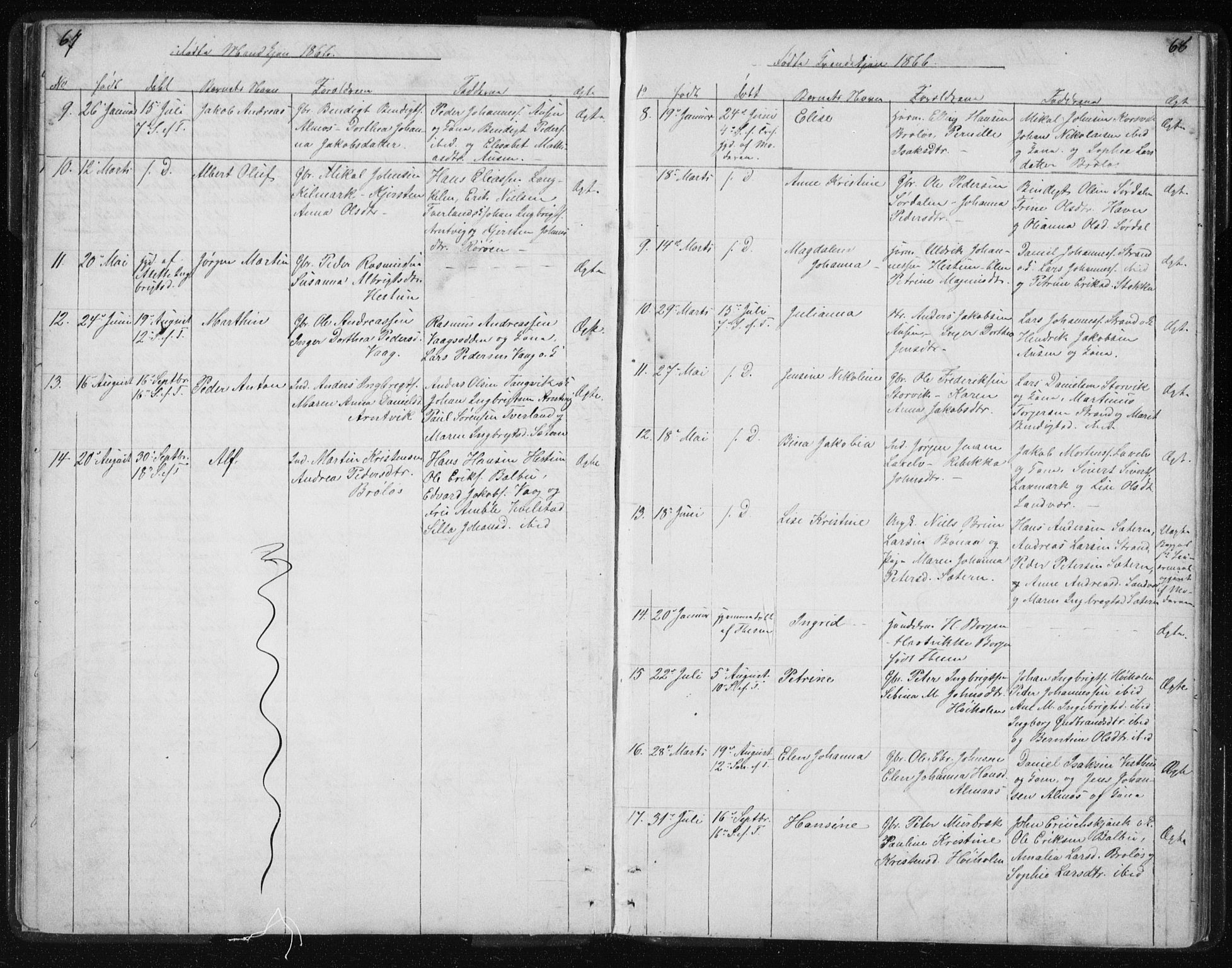 Ministerialprotokoller, klokkerbøker og fødselsregistre - Nordland, AV/SAT-A-1459/819/L0275: Parish register (copy) no. 819C01, 1841-1868, p. 67-68