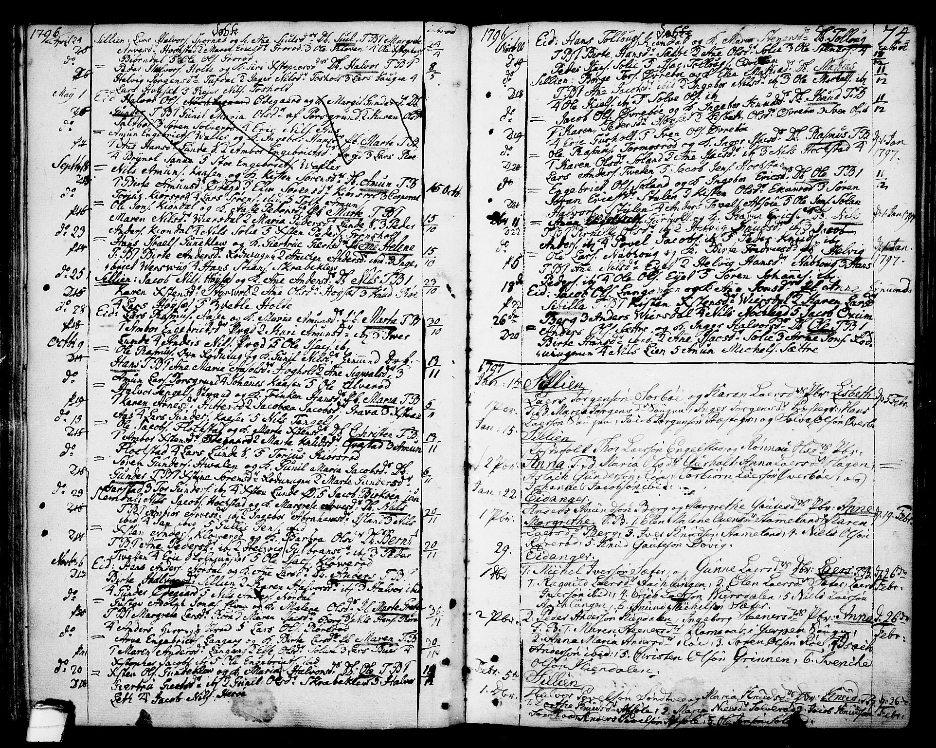 Eidanger kirkebøker, SAKO/A-261/F/Fa/L0006: Parish register (official) no. 6, 1764-1814, p. 74