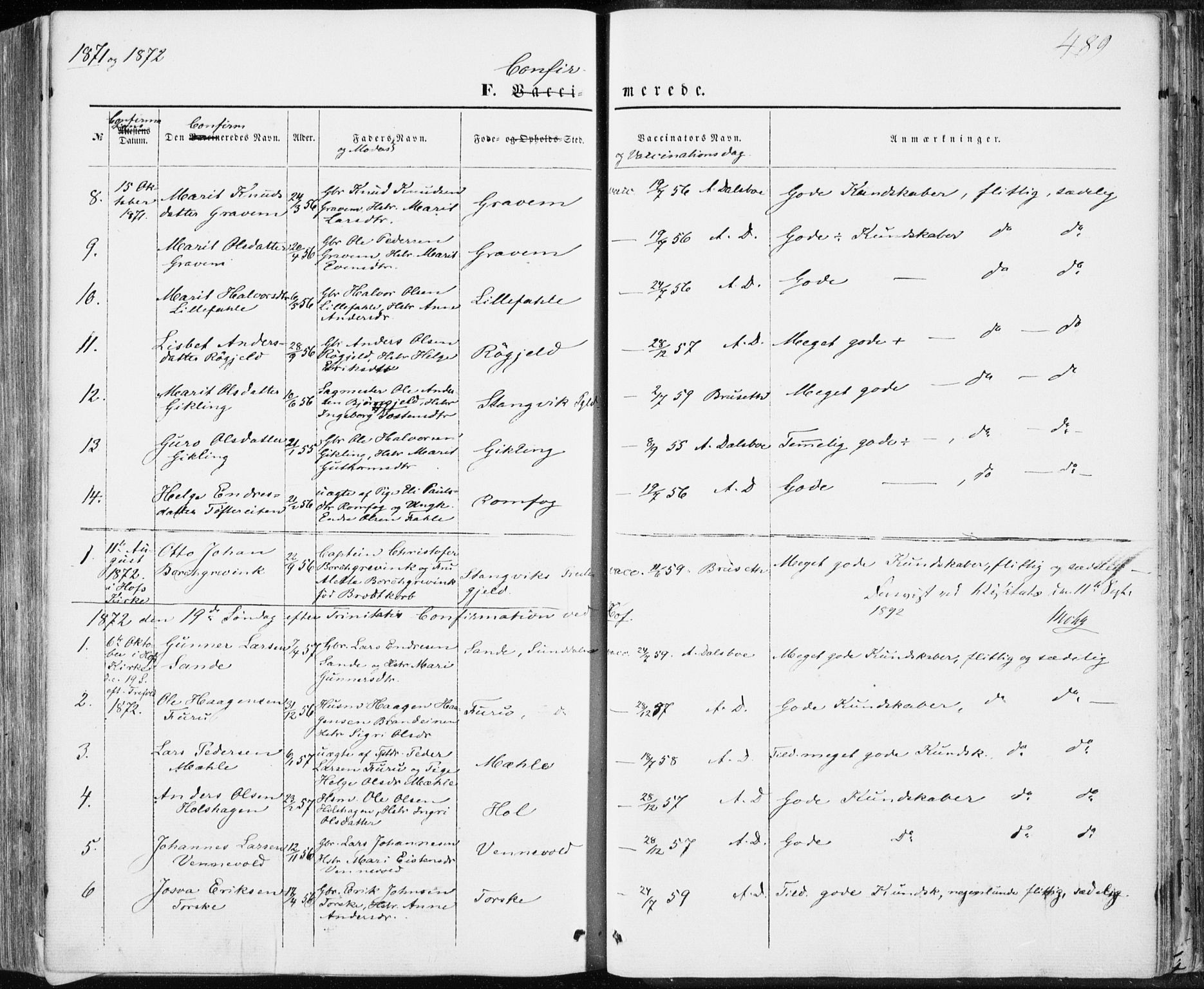 Ministerialprotokoller, klokkerbøker og fødselsregistre - Møre og Romsdal, AV/SAT-A-1454/590/L1013: Parish register (official) no. 590A05, 1847-1877, p. 489