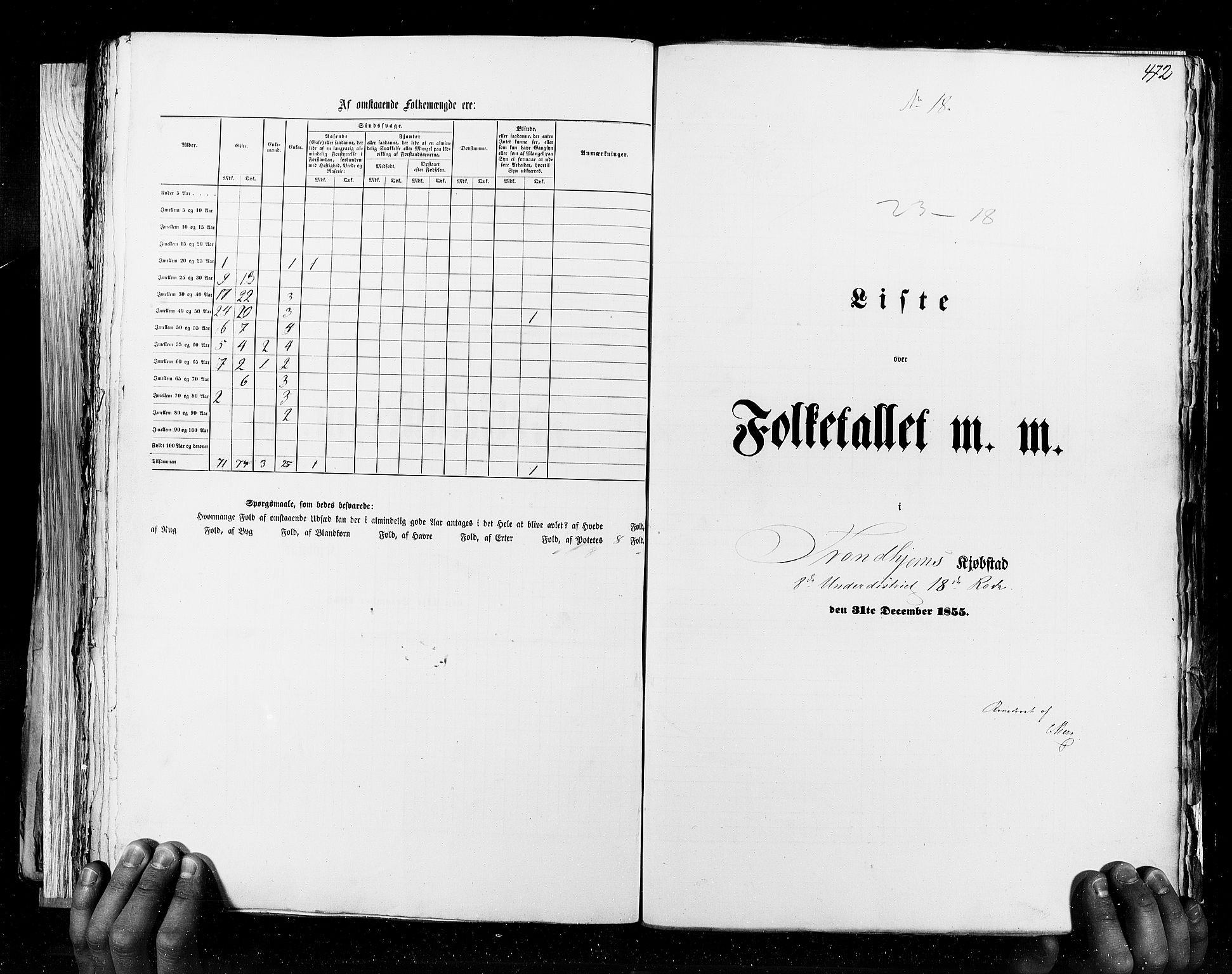 RA, Census 1855, vol. 8: Risør-Vadsø, 1855, p. 472