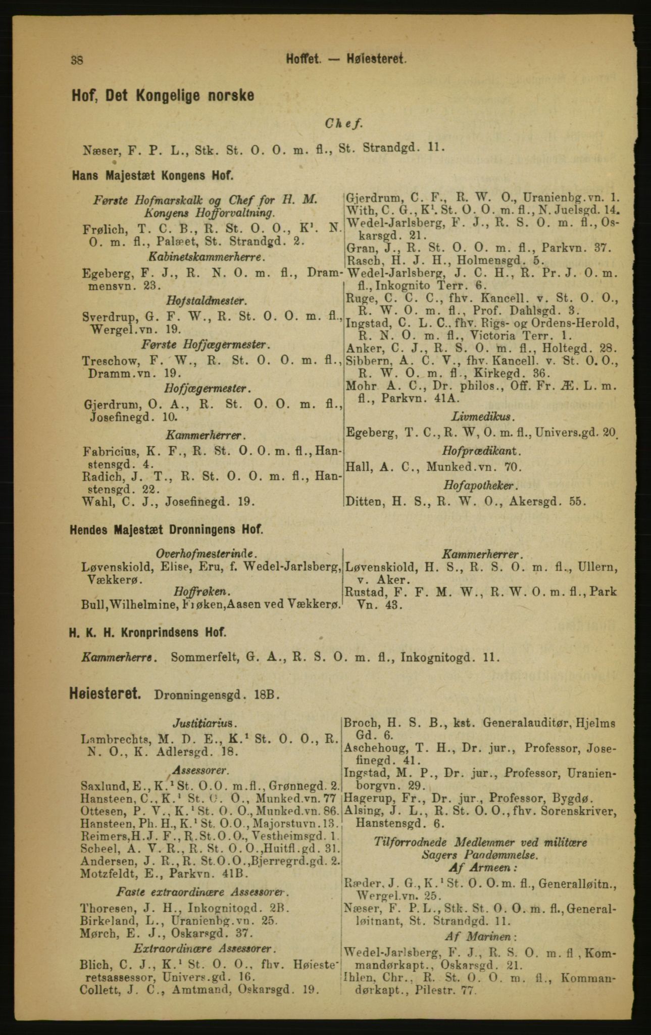 Kristiania/Oslo adressebok, PUBL/-, 1891, p. 38