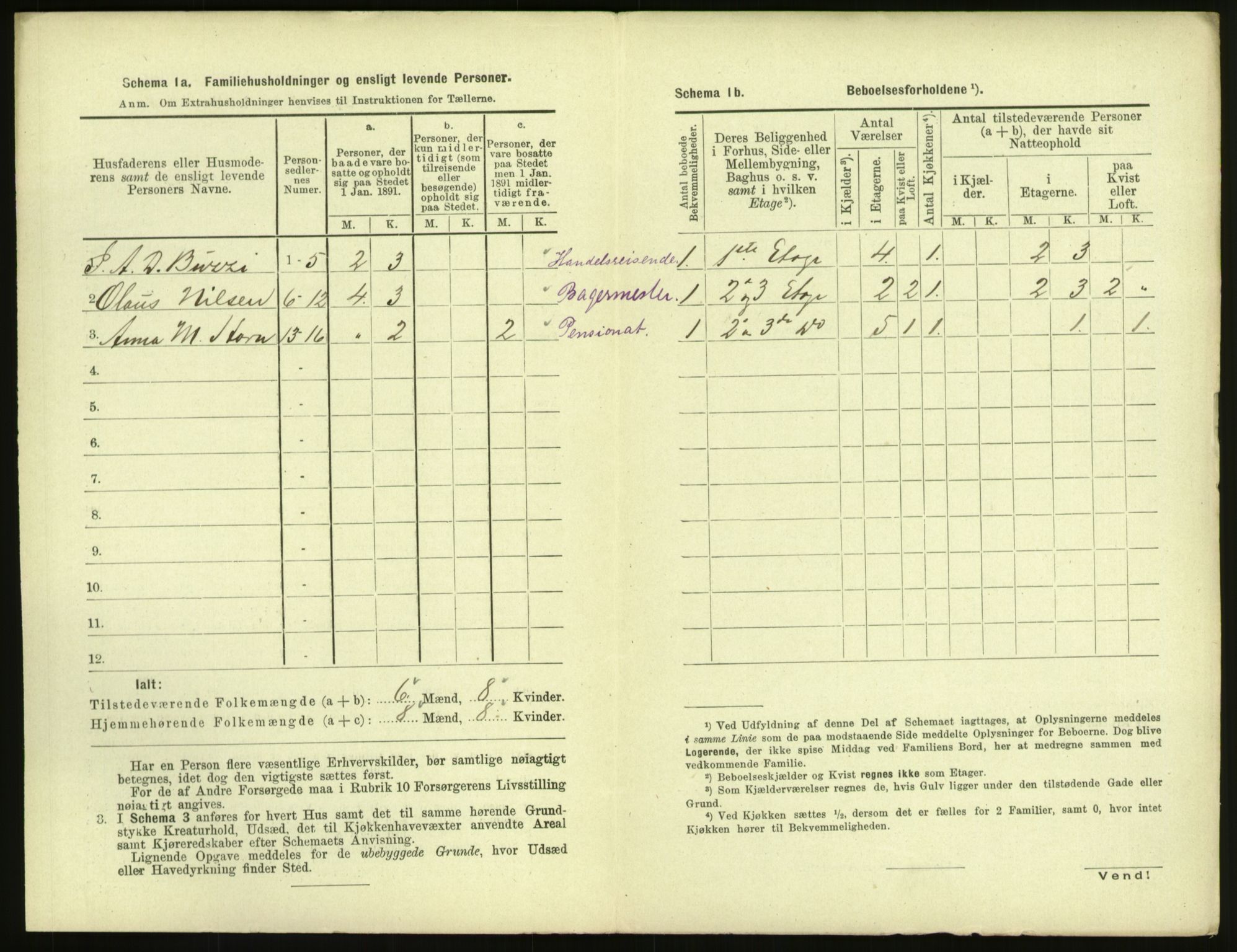 RA, 1891 census for 1601 Trondheim, 1891, p. 255