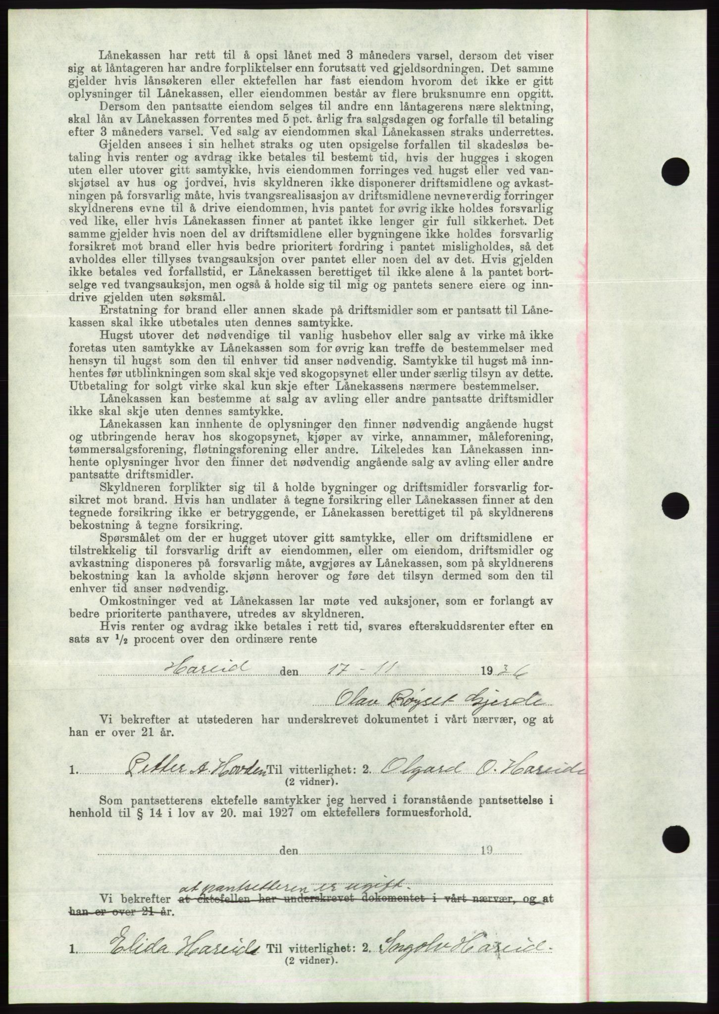 Søre Sunnmøre sorenskriveri, AV/SAT-A-4122/1/2/2C/L0061: Mortgage book no. 55, 1936-1936, Diary no: : 1658/1936