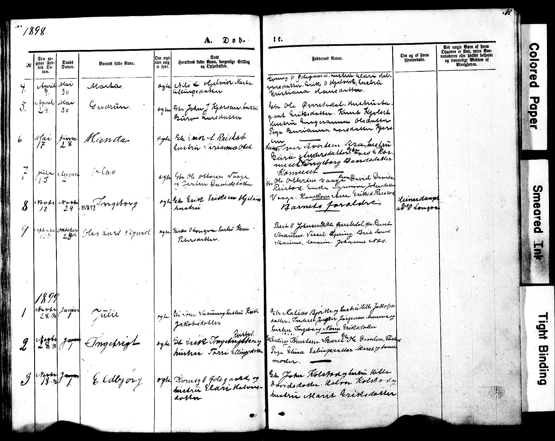 Ministerialprotokoller, klokkerbøker og fødselsregistre - Møre og Romsdal, SAT/A-1454/550/L0618: Parish register (copy) no. 550C01, 1870-1927, p. 35