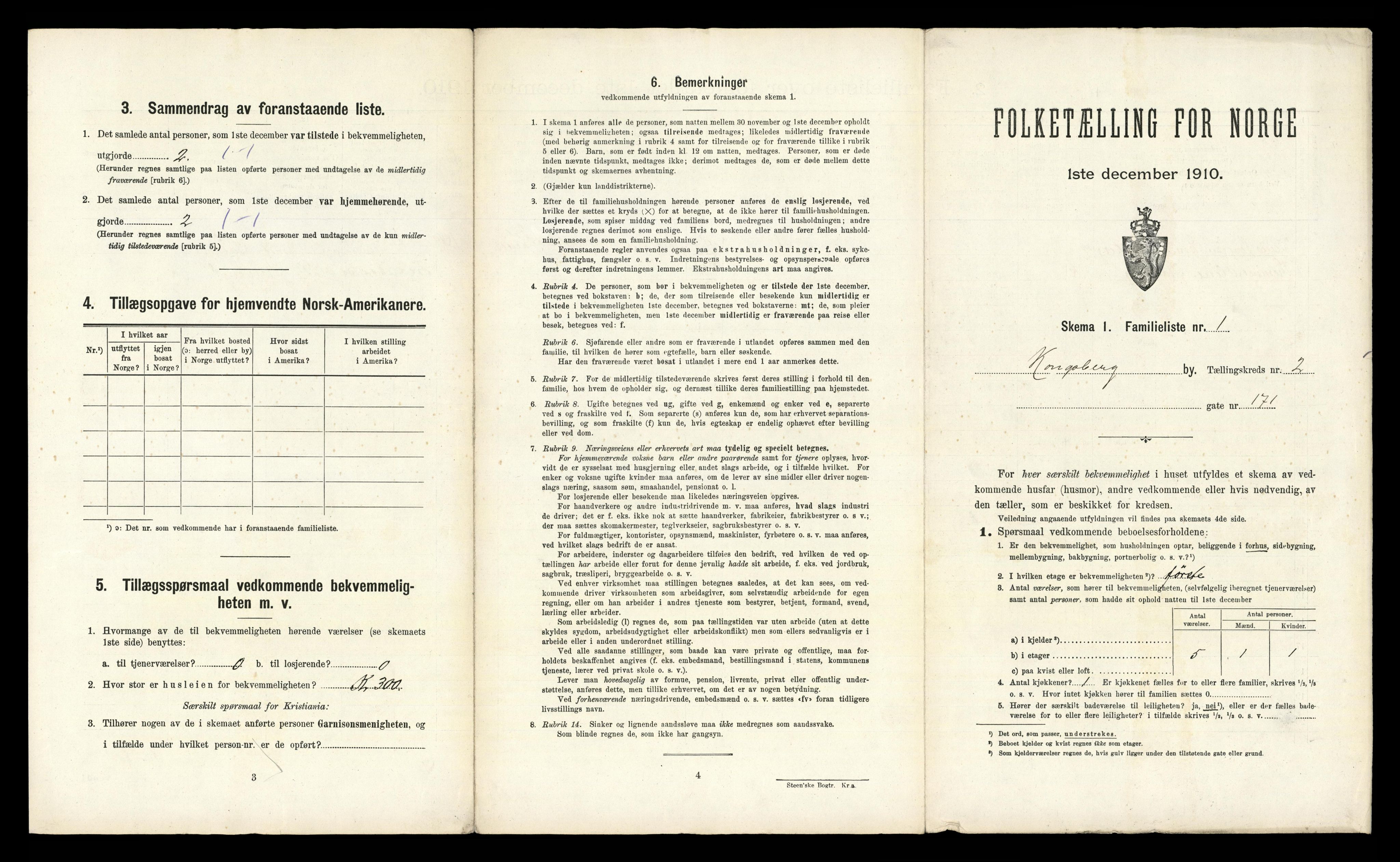 RA, 1910 census for Kongsberg, 1910, p. 388