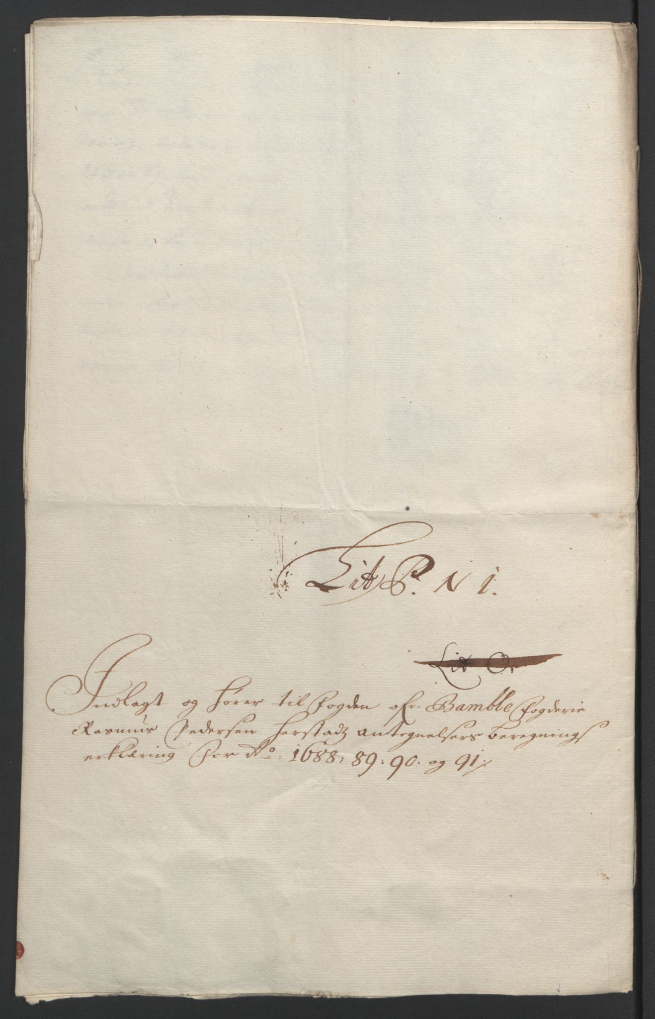 Rentekammeret inntil 1814, Reviderte regnskaper, Fogderegnskap, AV/RA-EA-4092/R34/L2053: Fogderegnskap Bamble, 1693, p. 293