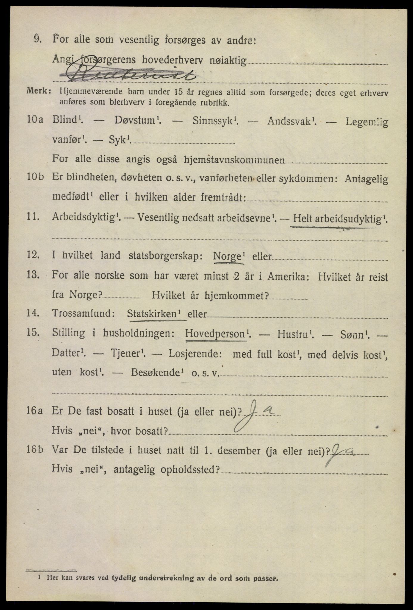 SAKO, 1920 census for Sande, 1920, p. 4073