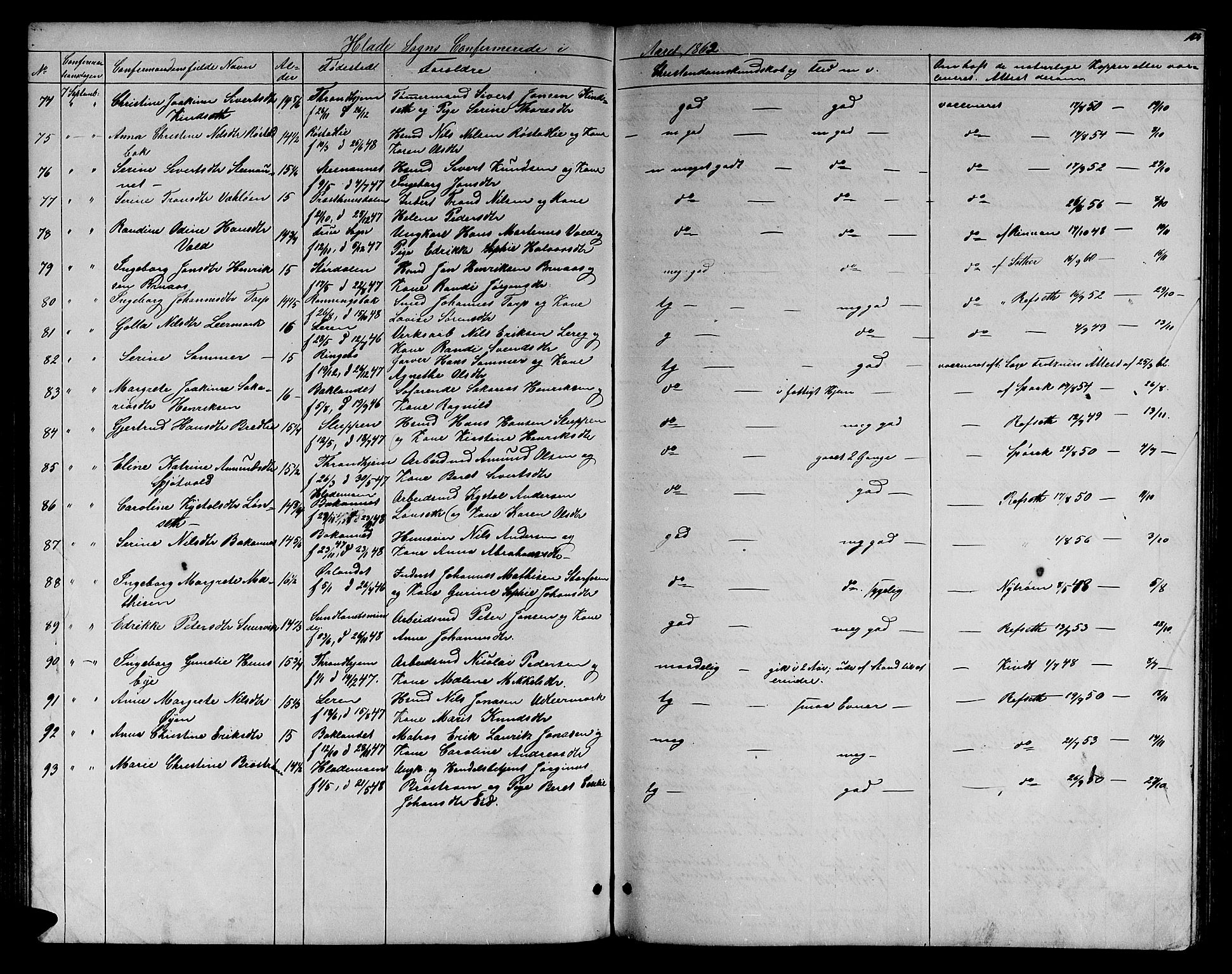 Ministerialprotokoller, klokkerbøker og fødselsregistre - Sør-Trøndelag, AV/SAT-A-1456/606/L0311: Parish register (copy) no. 606C07, 1860-1877, p. 164