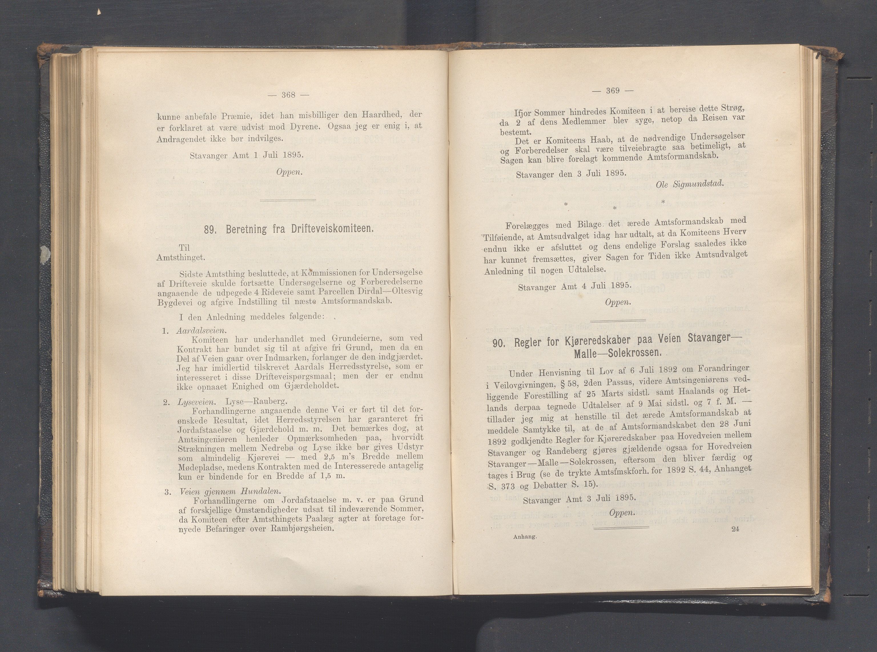 Rogaland fylkeskommune - Fylkesrådmannen , IKAR/A-900/A, 1895, p. 258