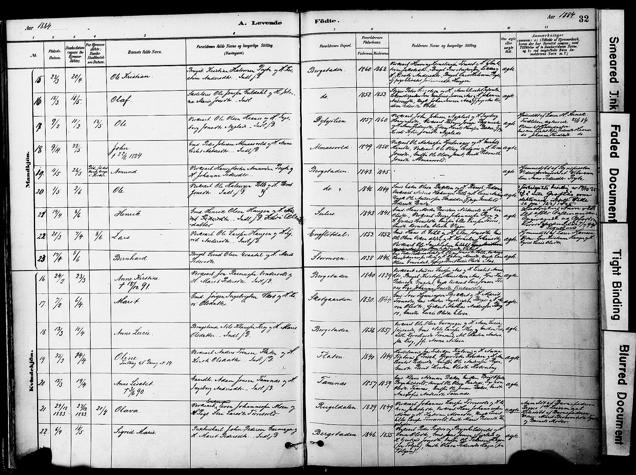 Ministerialprotokoller, klokkerbøker og fødselsregistre - Sør-Trøndelag, SAT/A-1456/681/L0933: Parish register (official) no. 681A11, 1879-1890, p. 32