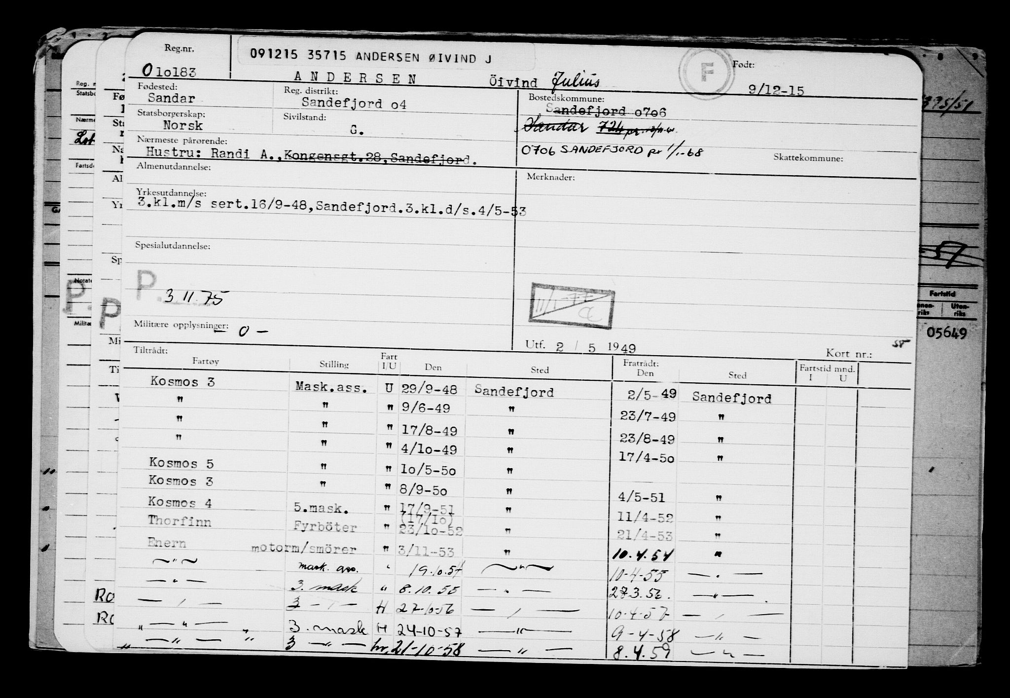 Direktoratet for sjømenn, AV/RA-S-3545/G/Gb/L0135: Hovedkort, 1915-1916, p. 140