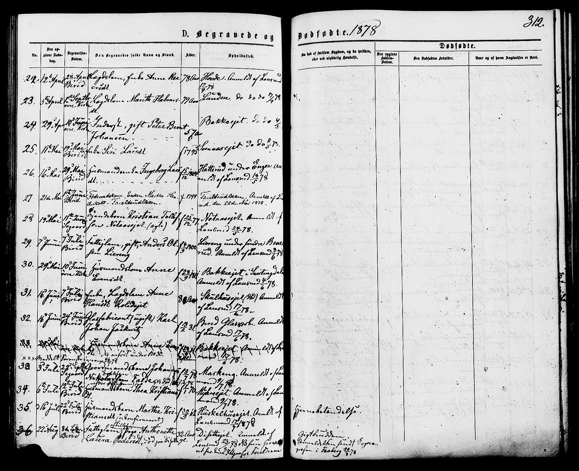 Biri prestekontor, AV/SAH-PREST-096/H/Ha/Haa/L0006: Parish register (official) no. 6, 1877-1886, p. 312