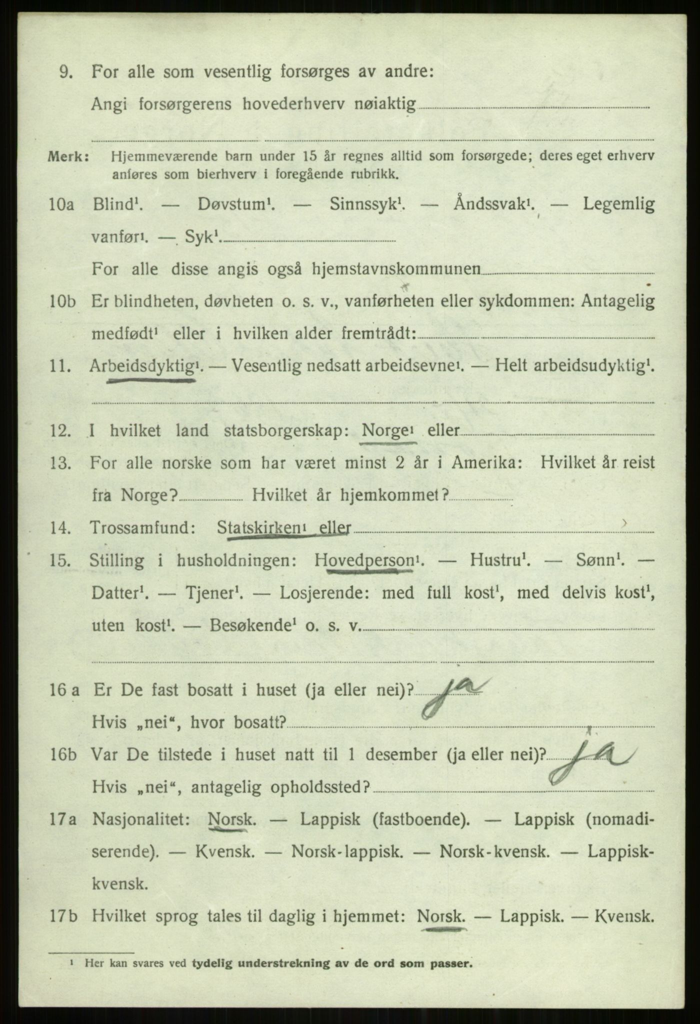 SATØ, 1920 census for Tromsøysund, 1920, p. 3833