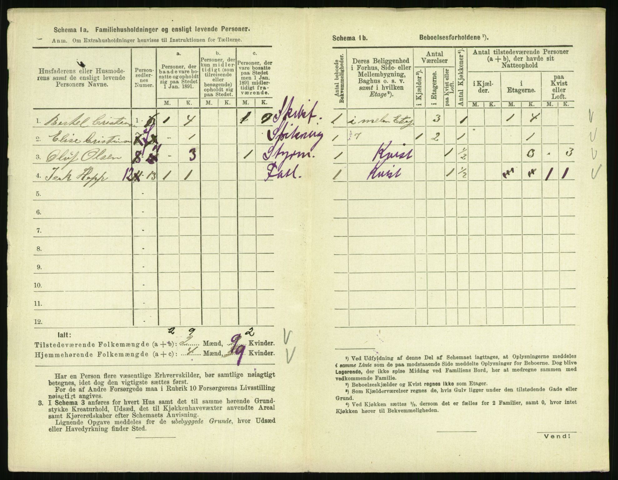 RA, 1891 census for 0801 Kragerø, 1891, p. 375