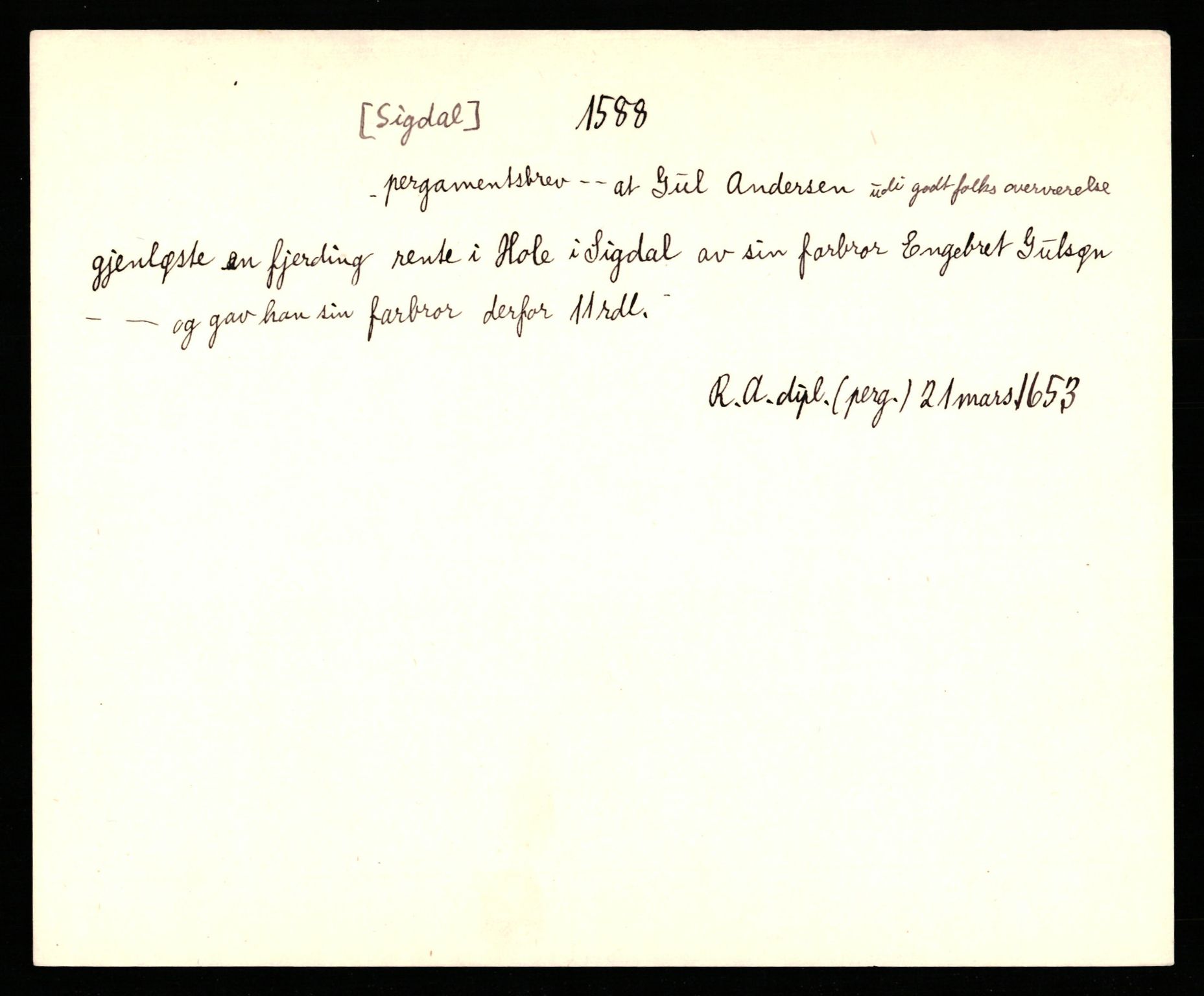 Riksarkivets diplomsamling, AV/RA-EA-5965/F35/F35b/L0003: Riksarkivets diplomer, seddelregister, 1583-1592, p. 343