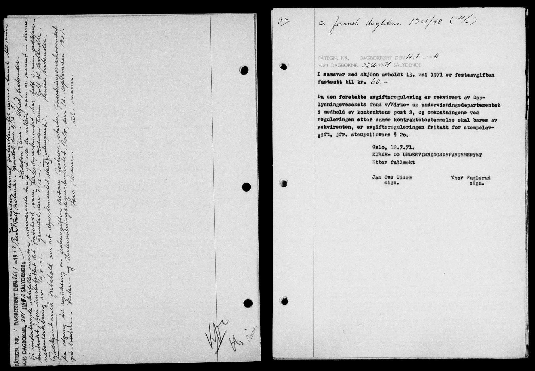 Lofoten sorenskriveri, SAT/A-0017/1/2/2C/L0018a: Mortgage book no. 18a, 1948-1948, Diary no: : 281/1948