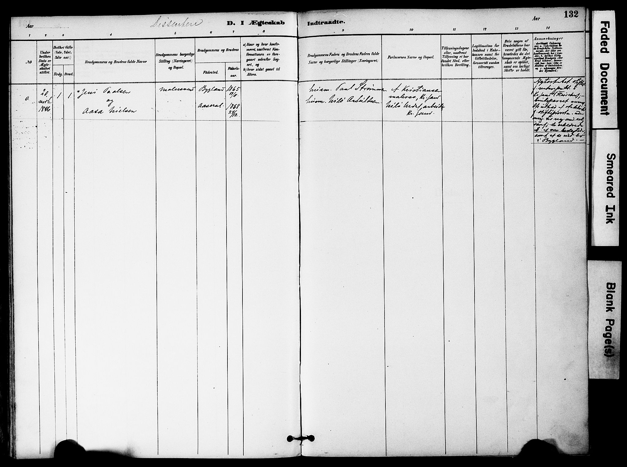Bygland sokneprestkontor, SAK/1111-0006/F/Fa/Fab/L0007: Parish register (official) no. A 7, 1885-1909, p. 128