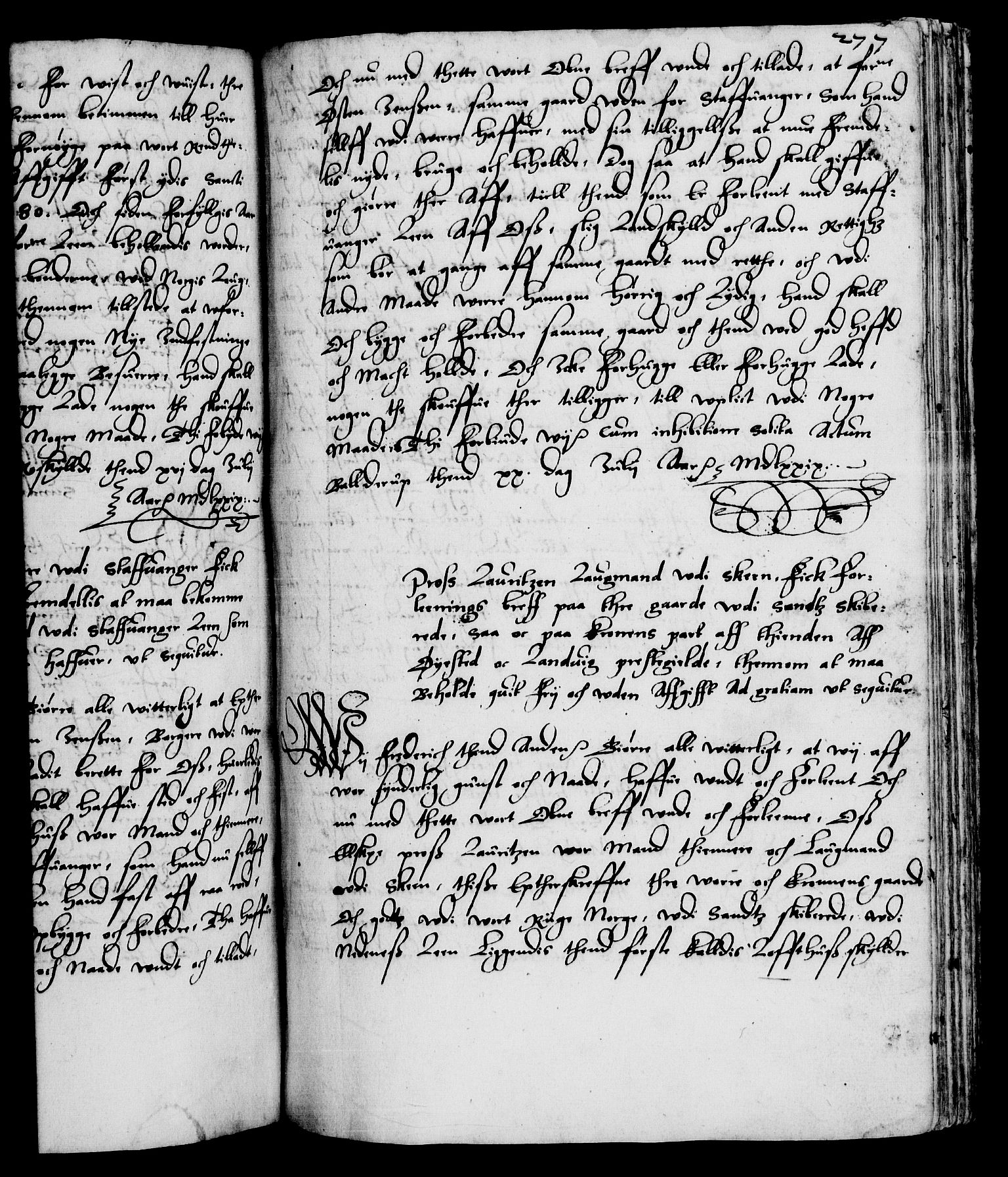 Danske Kanselli 1572-1799, AV/RA-EA-3023/F/Fc/Fca/Fcaa/L0001: Norske registre (mikrofilm), 1572-1588, p. 277a