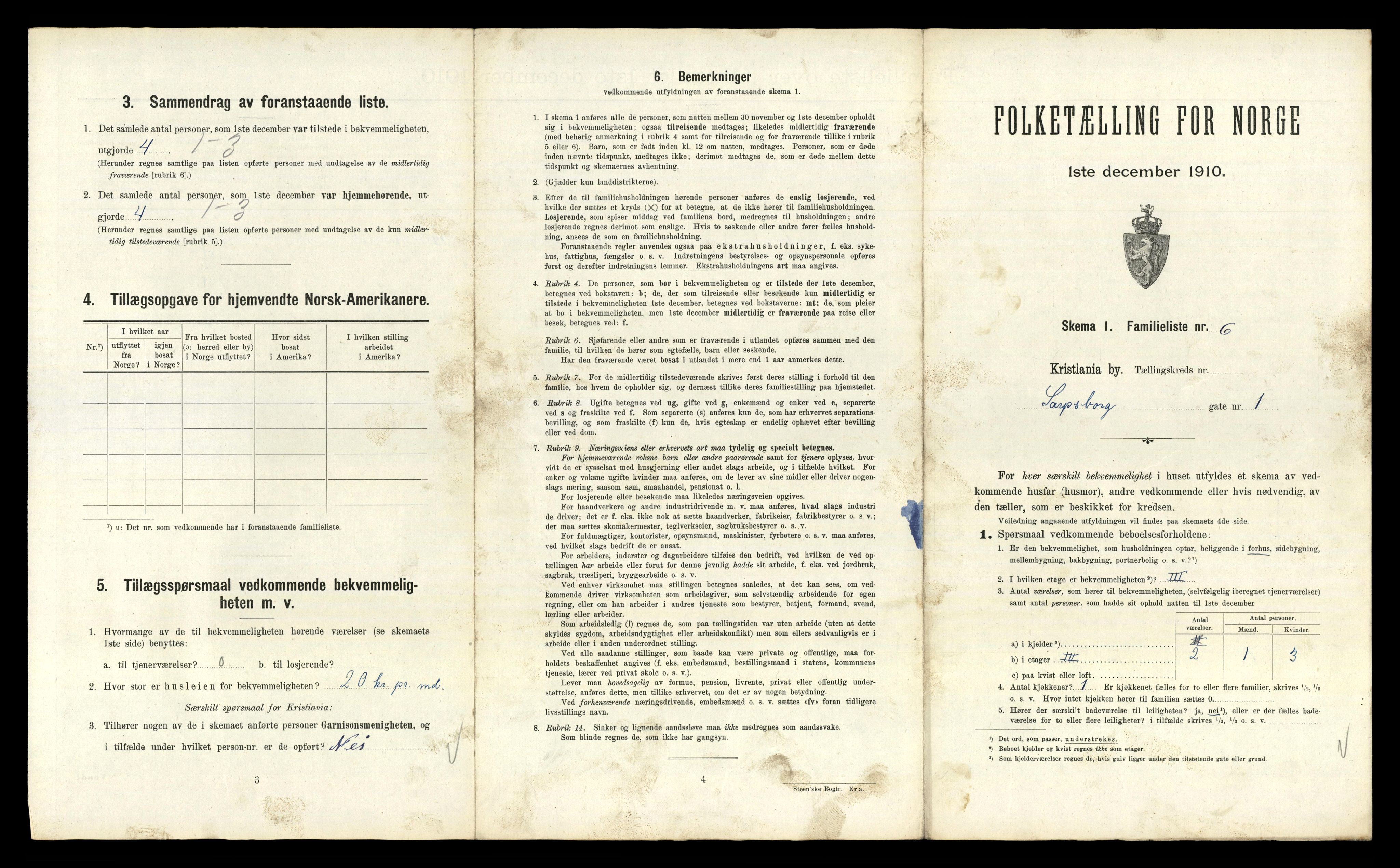 RA, 1910 census for Kristiania, 1910, p. 85099