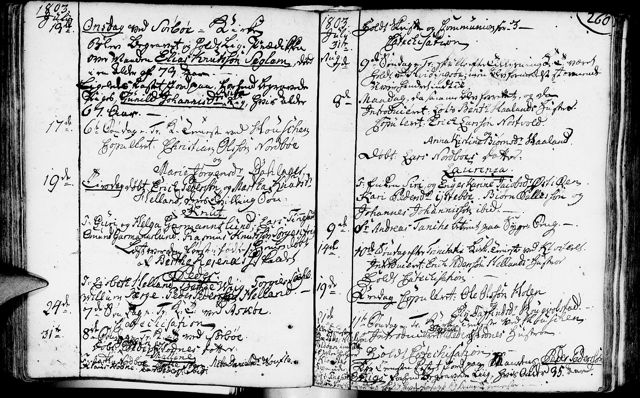 Rennesøy sokneprestkontor, SAST/A -101827/H/Ha/Haa/L0003: Parish register (official) no. A 3, 1772-1815, p. 260