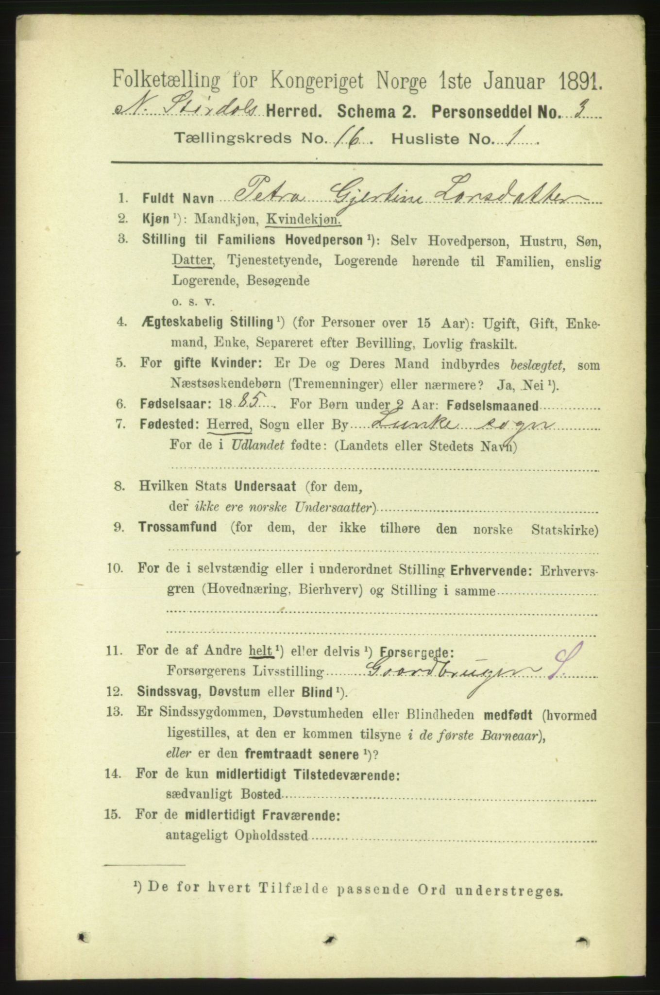 RA, 1891 census for 1714 Nedre Stjørdal, 1891, p. 7535