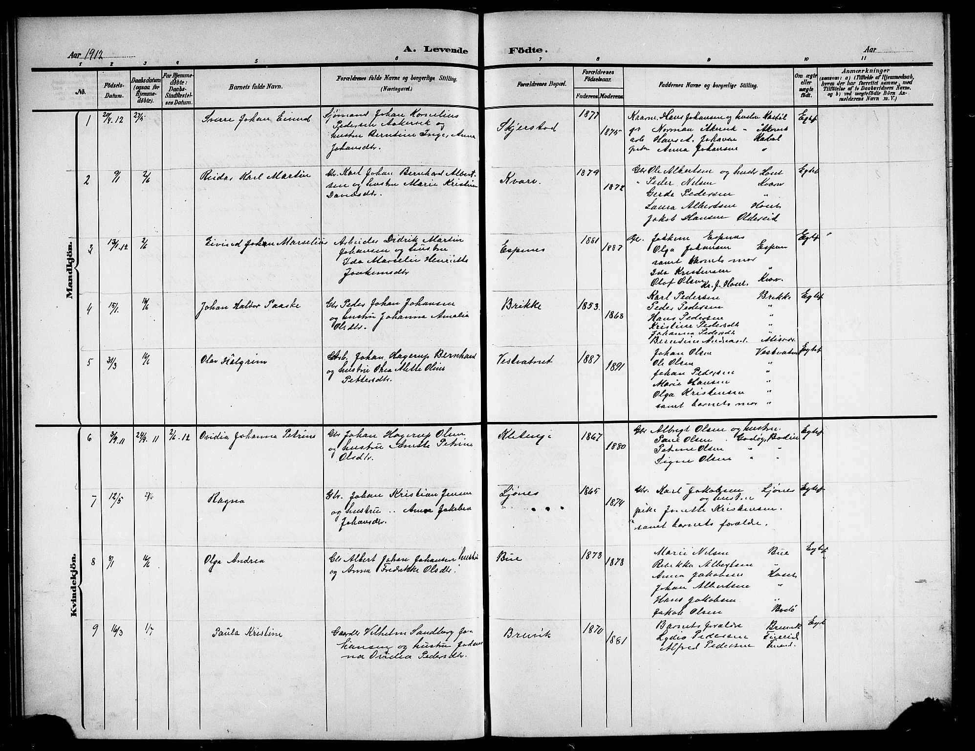 Ministerialprotokoller, klokkerbøker og fødselsregistre - Nordland, AV/SAT-A-1459/852/L0756: Parish register (copy) no. 852C07, 1902-1916