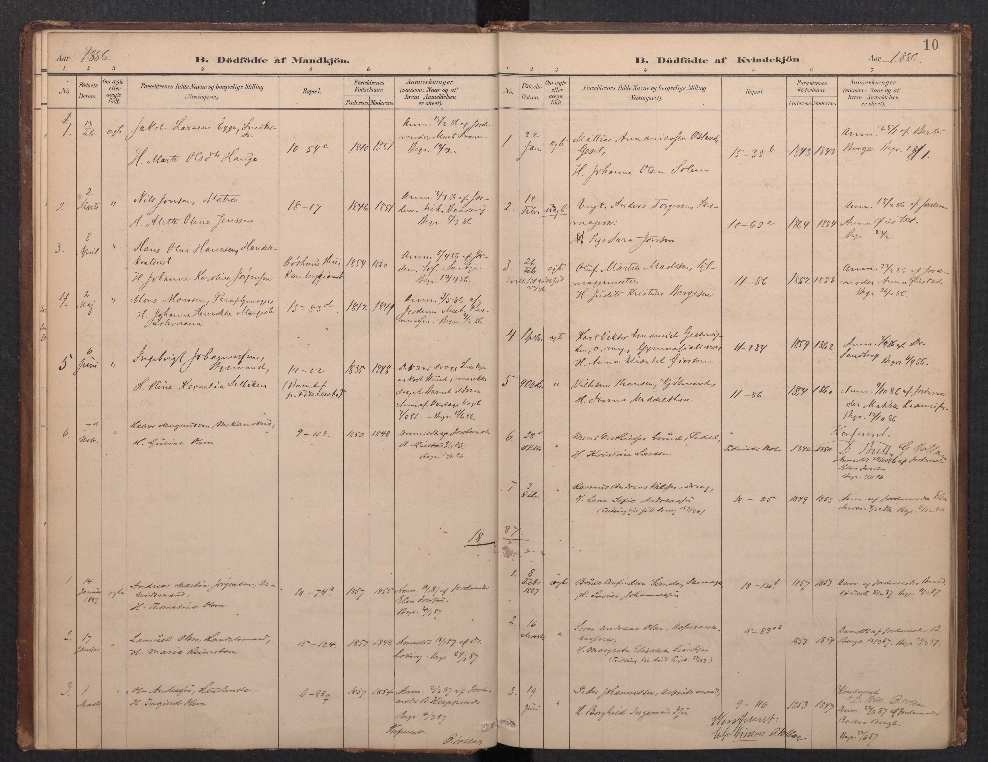 Domkirken sokneprestembete, SAB/A-74801/H/Haa/L0049: Parish register (official) no. G 1, 1882-1922, p. 9b-10a