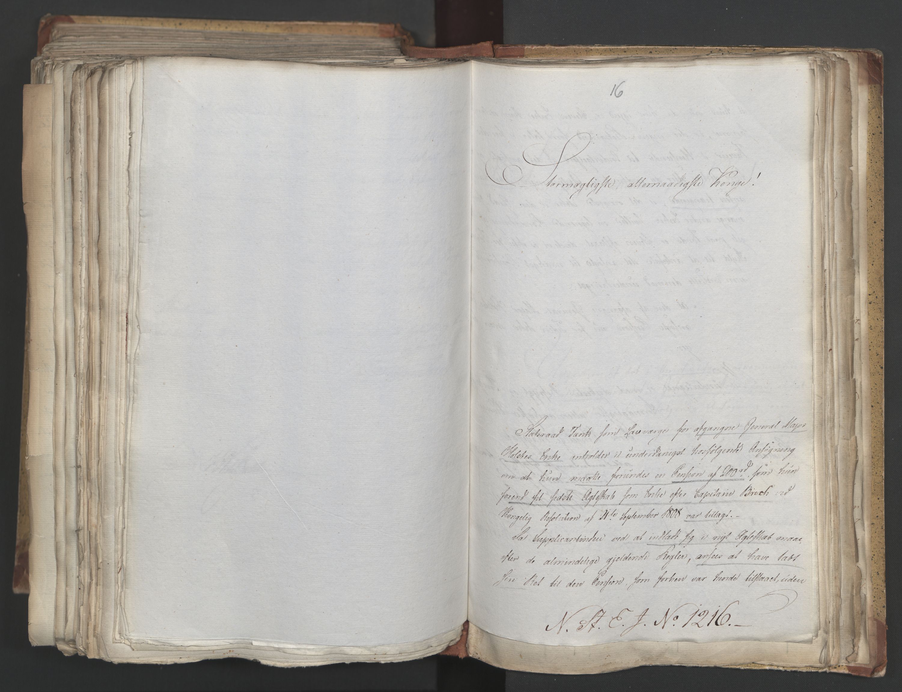 Statsrådsavdelingen i Stockholm, AV/RA-S-1003/D/Da/L0005: Regjeringsinnstillinger nr. 1000-1246, 1816, p. 503