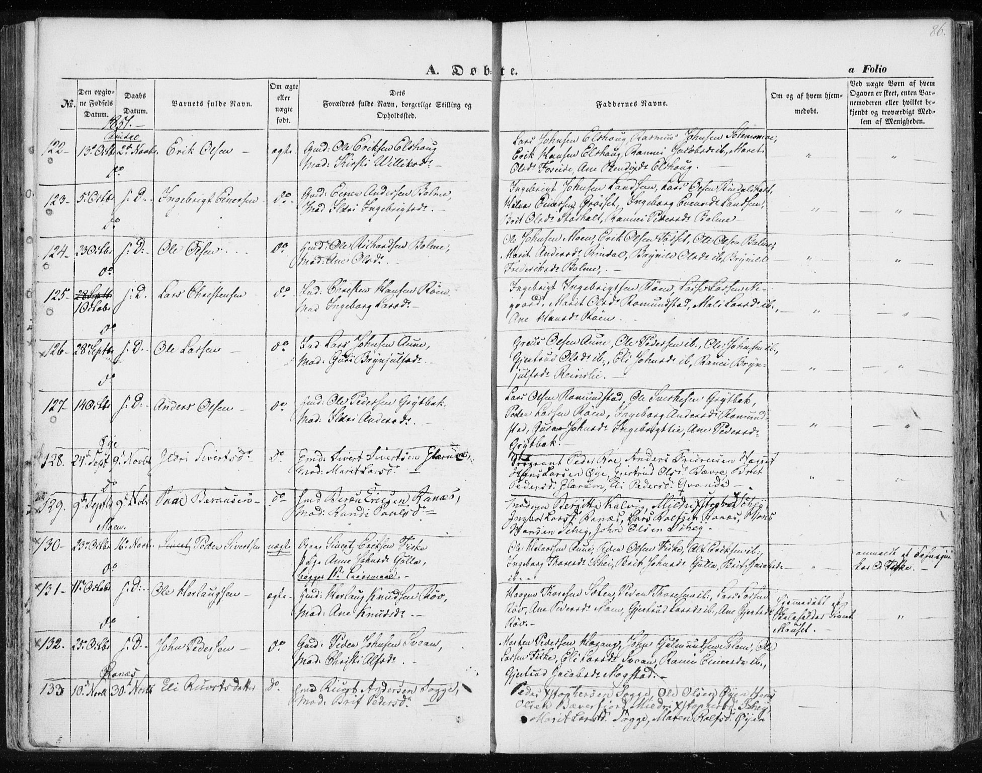 Ministerialprotokoller, klokkerbøker og fødselsregistre - Møre og Romsdal, SAT/A-1454/595/L1043: Parish register (official) no. 595A05, 1843-1851, p. 86