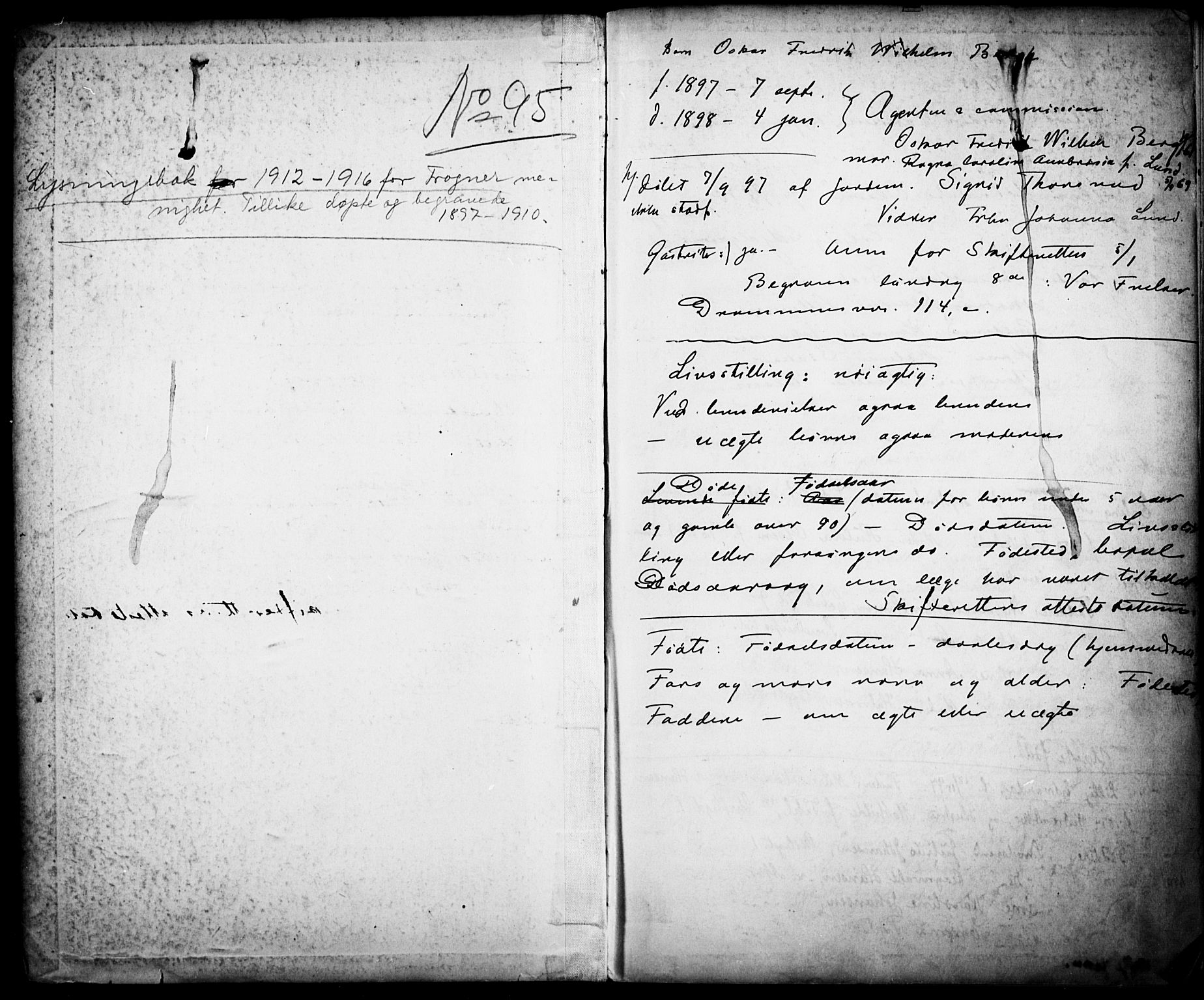 Frogner prestekontor Kirkebøker, SAO/A-10886/H/Ha/L0004: Banns register no. 4, 1912-1916