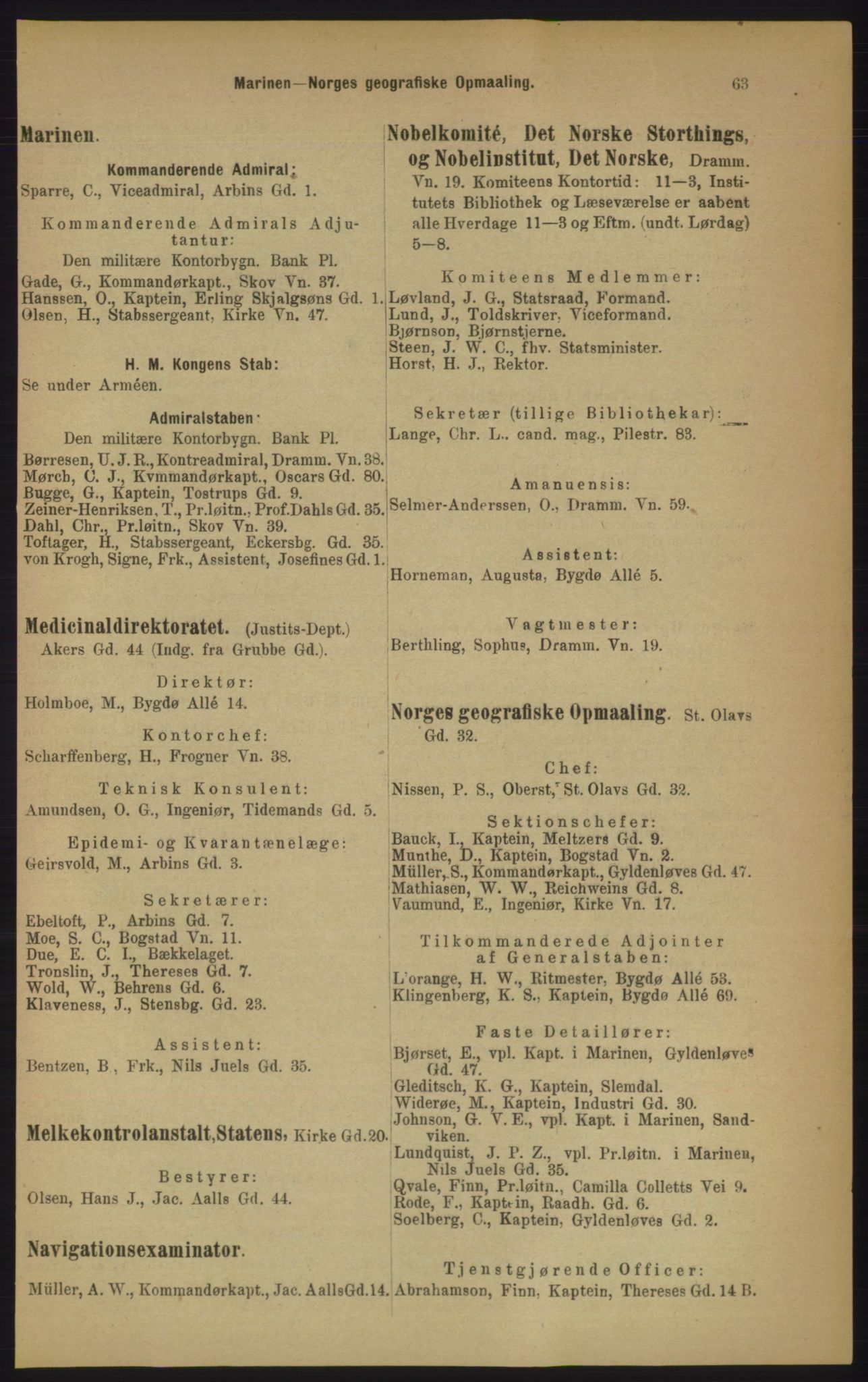 Kristiania/Oslo adressebok, PUBL/-, 1906, p. 63