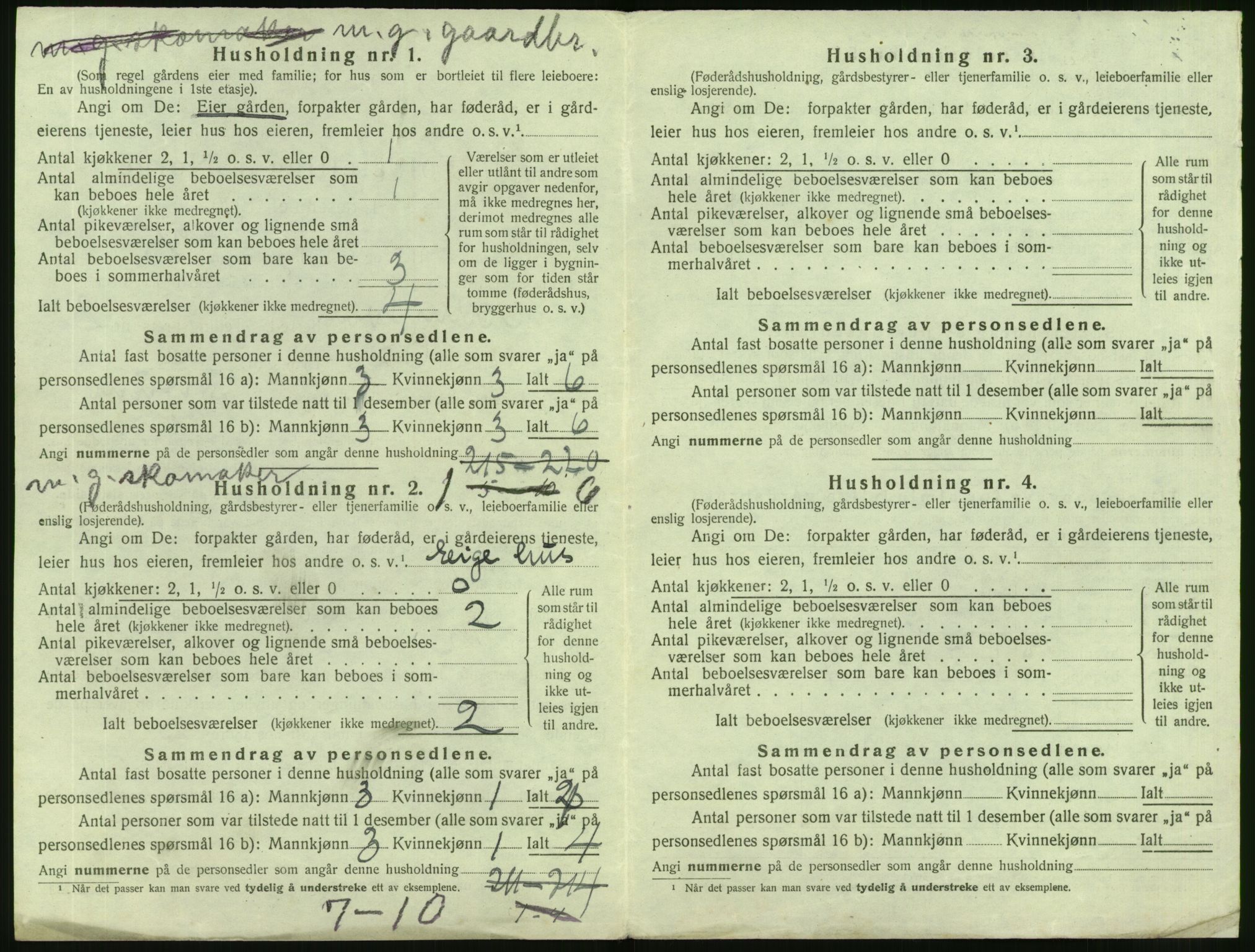 SAT, 1920 census for Vanylven, 1920, p. 296