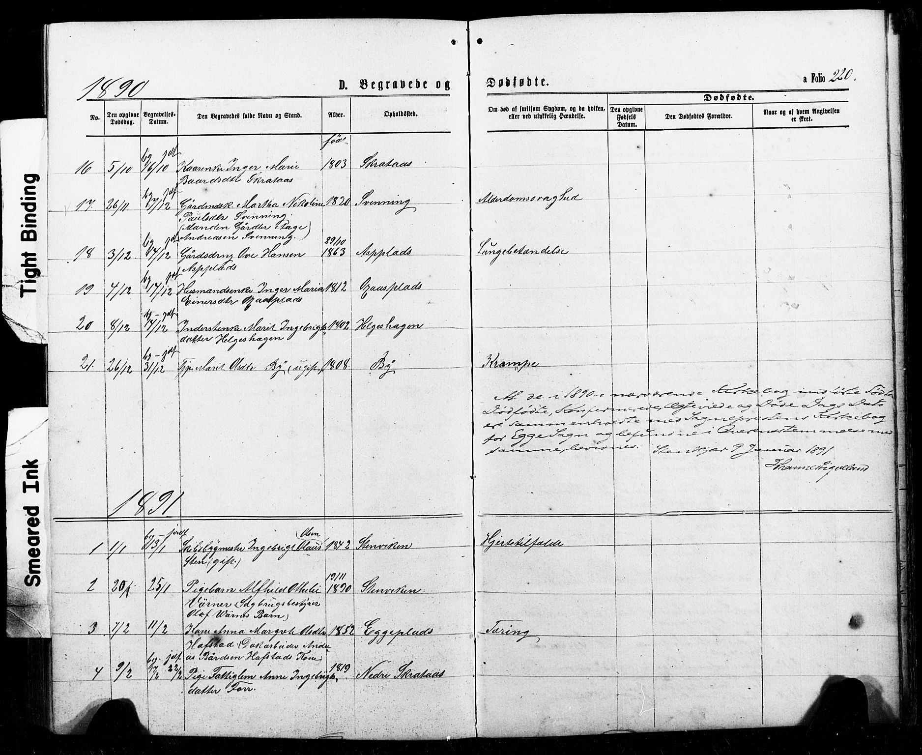 Ministerialprotokoller, klokkerbøker og fødselsregistre - Nord-Trøndelag, SAT/A-1458/740/L0380: Parish register (copy) no. 740C01, 1868-1902, p. 220