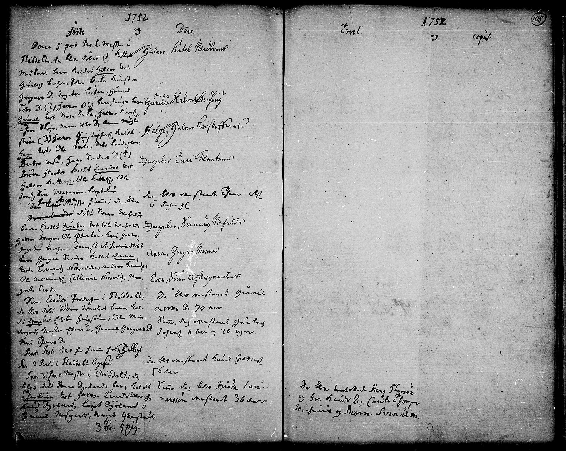 Seljord kirkebøker, SAKO/A-20/F/Fa/L0006: Parish register (official) no. I 6, 1744-1755, p. 105